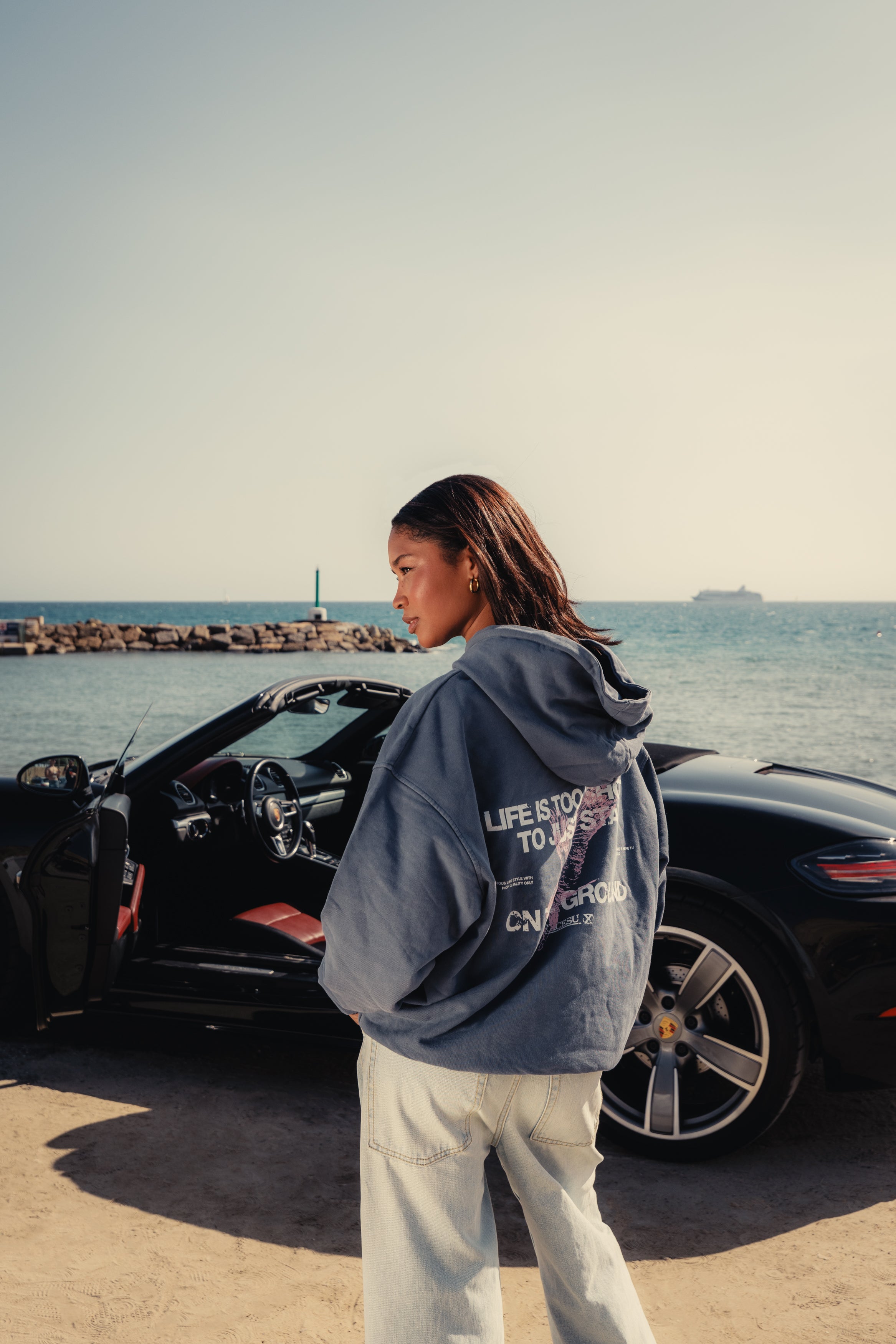 Washed Navy Eagle Hoodie