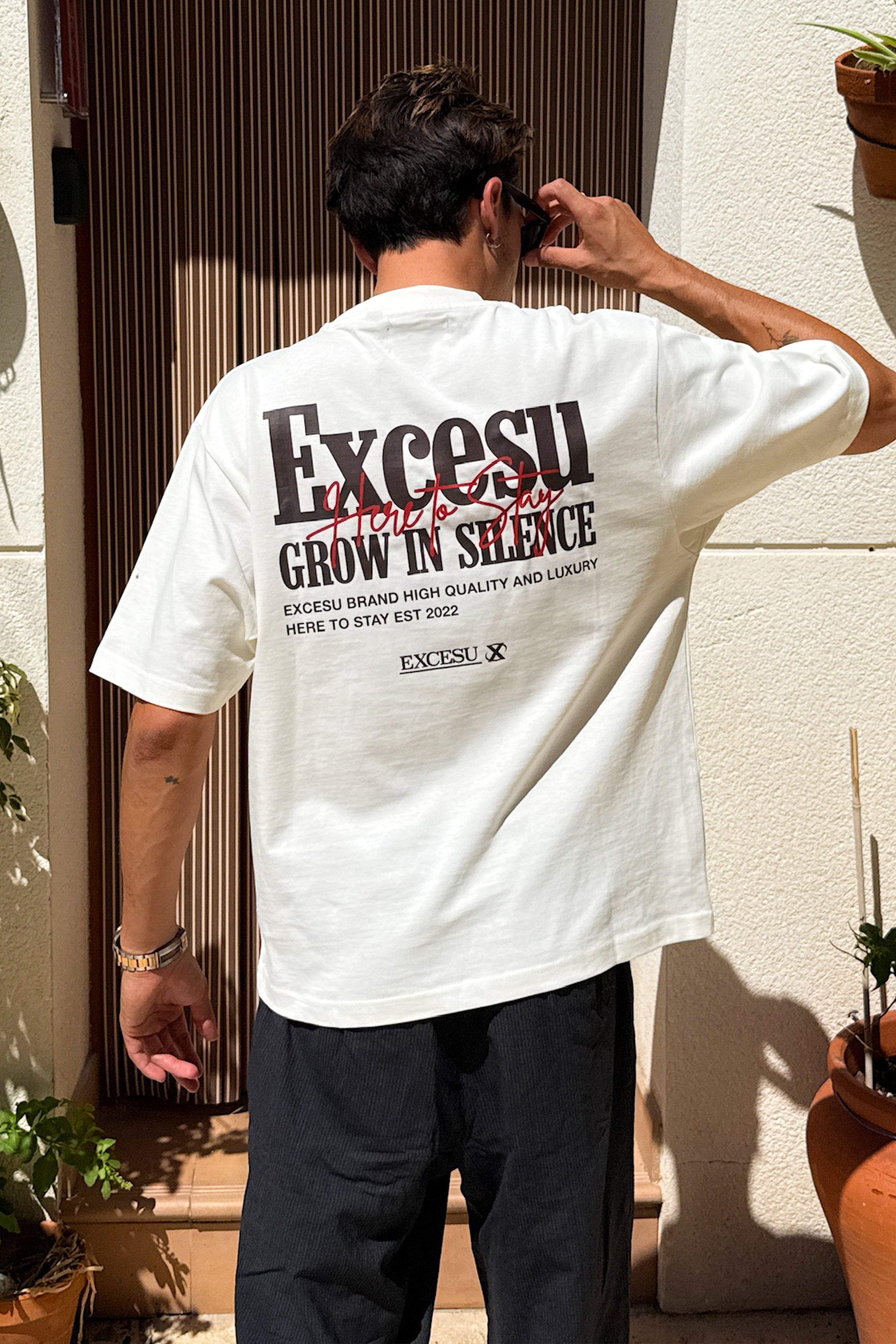 Grow In Silence Blanco Roto T-Shirt