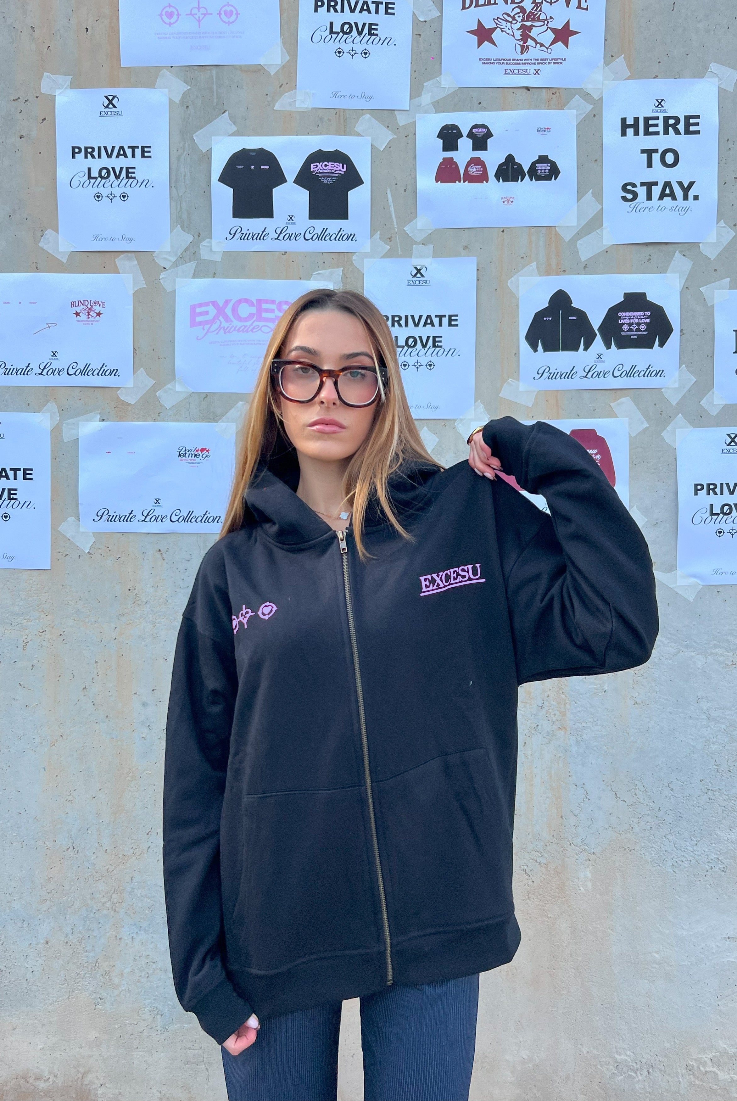 Condemned to Cry Black Zip-Up Hoodie