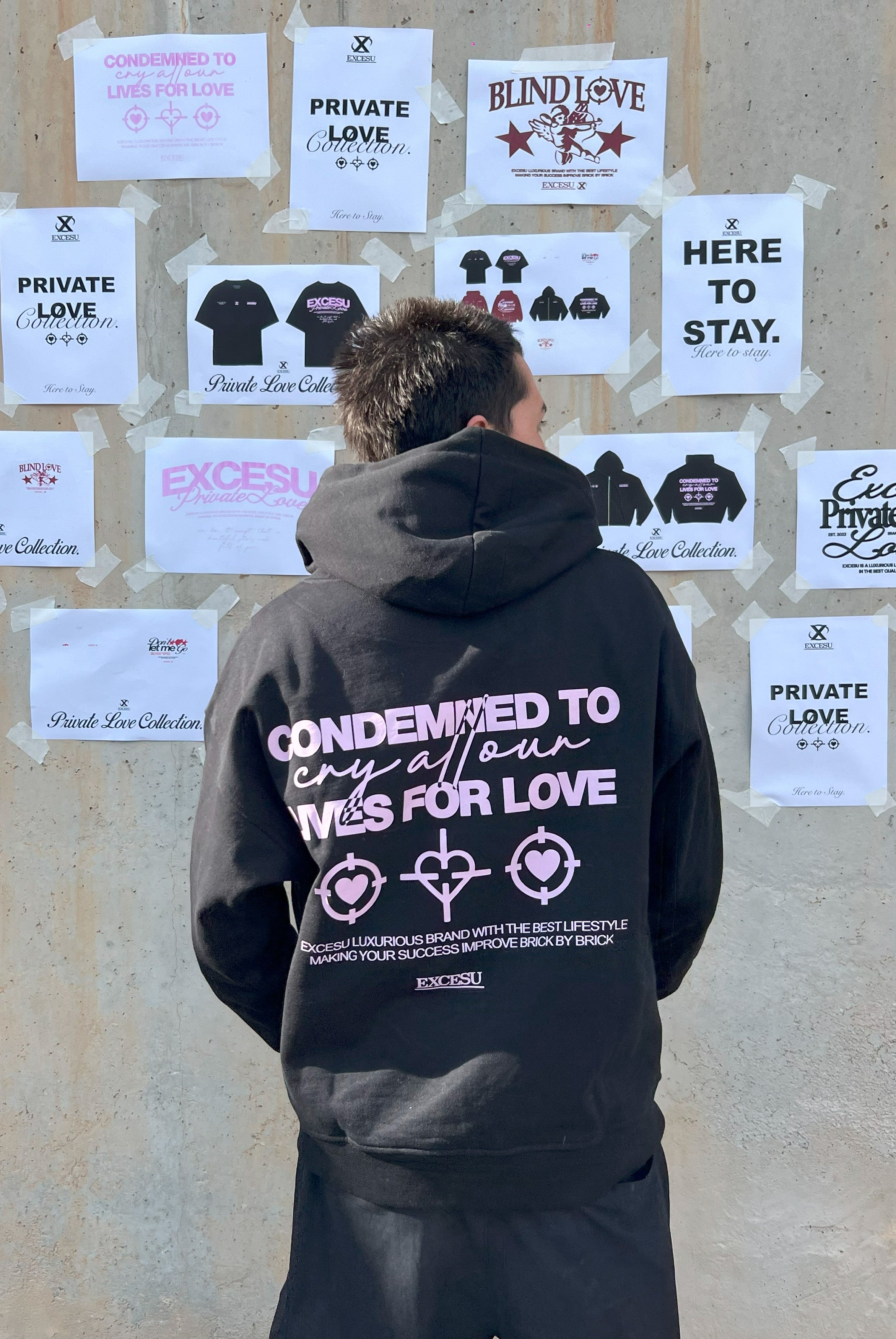 Condemned to Cry Black Zip-Up Hoodie