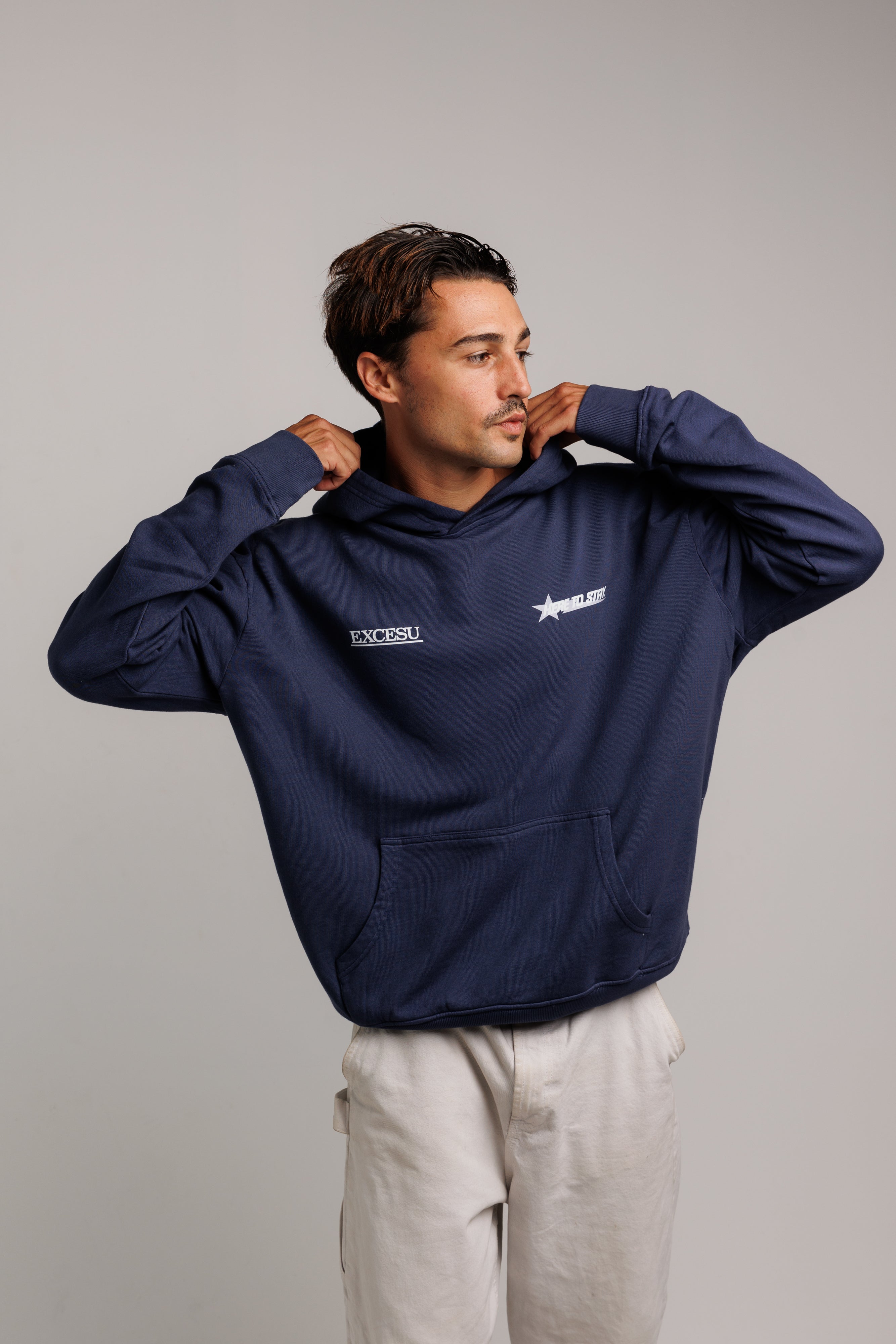 Navy Here To Stay Oversized Sweatshirt