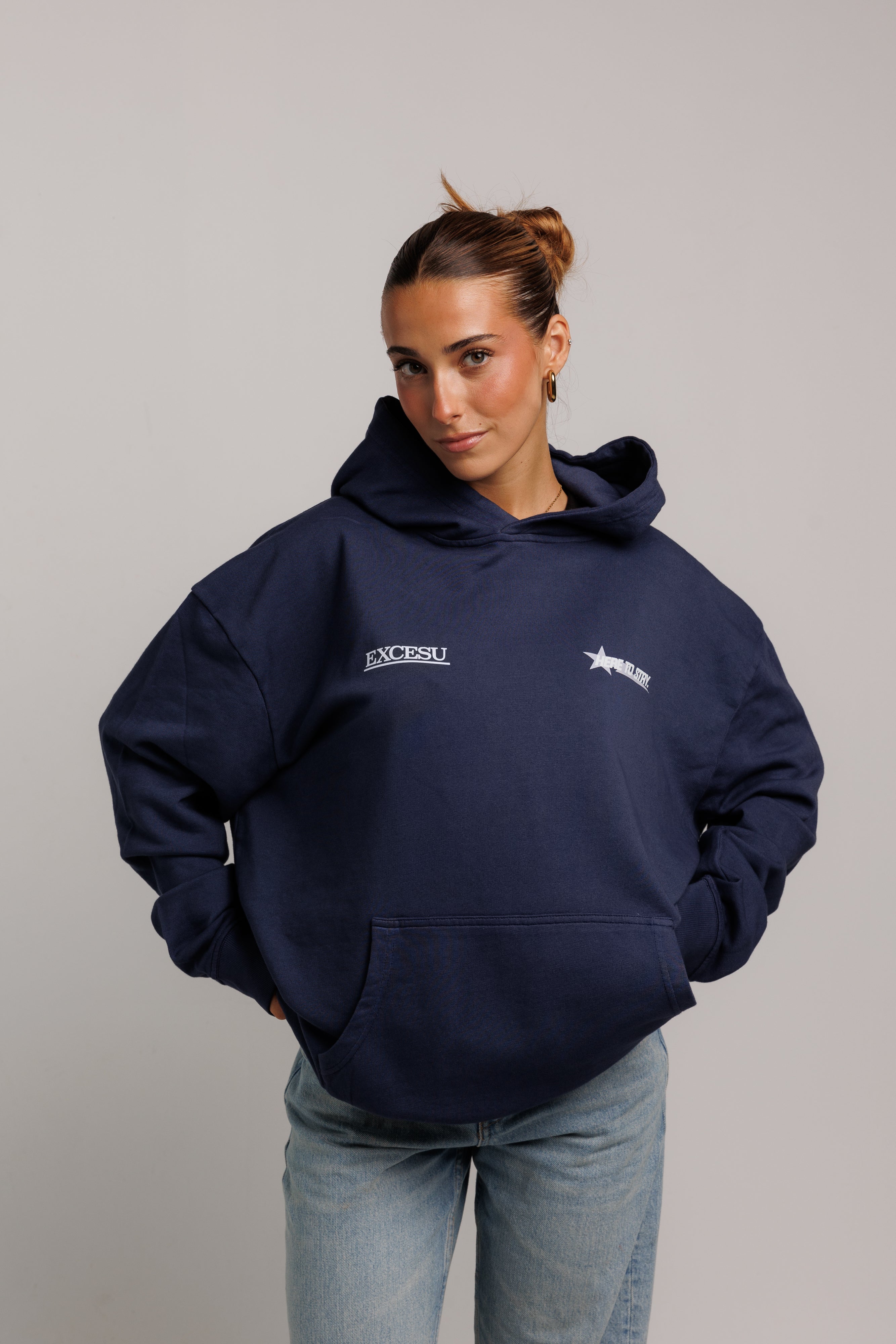 Navy Here To Stay Oversized Sweatshirt