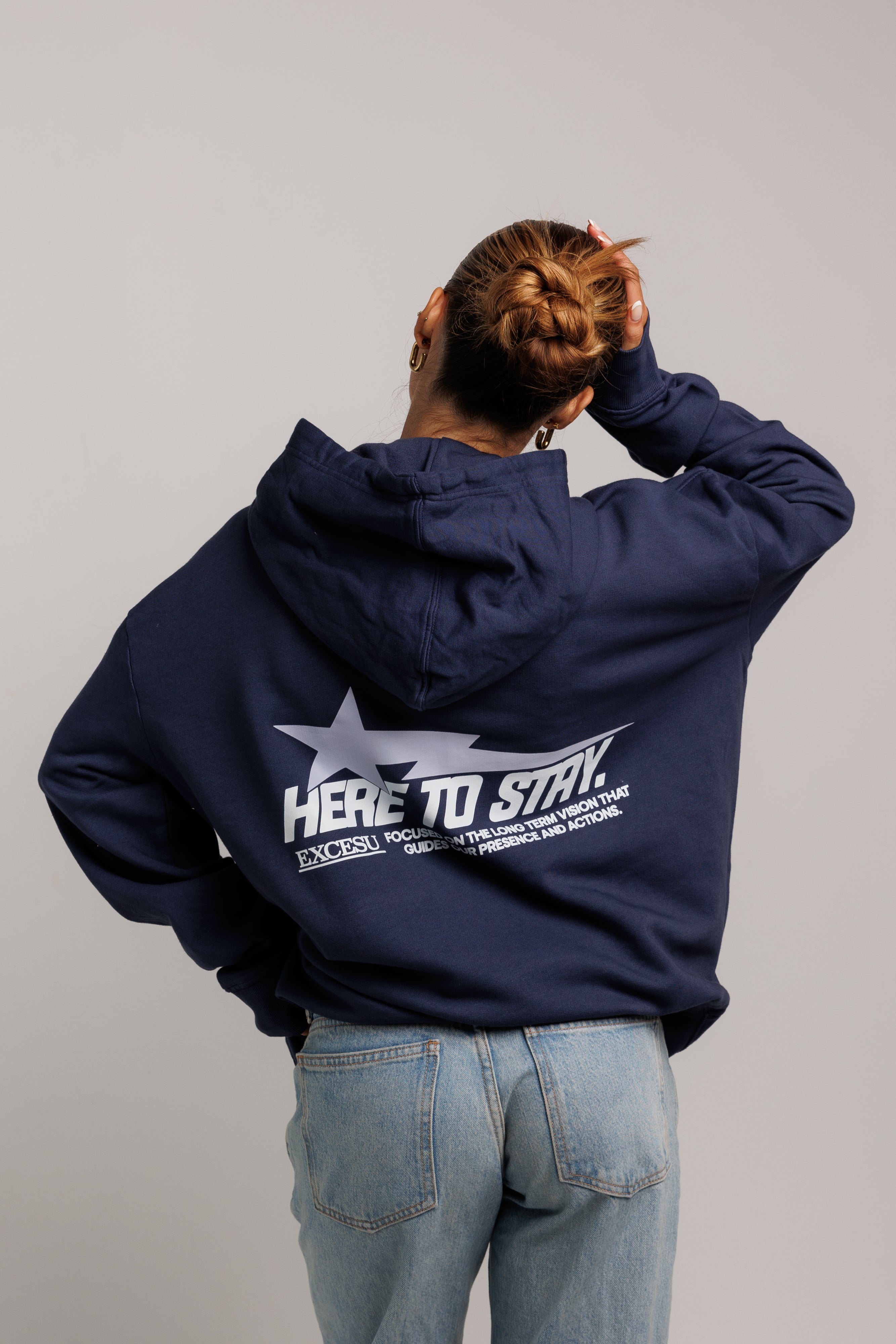 Navy Here To Stay Oversized Sweatshirt