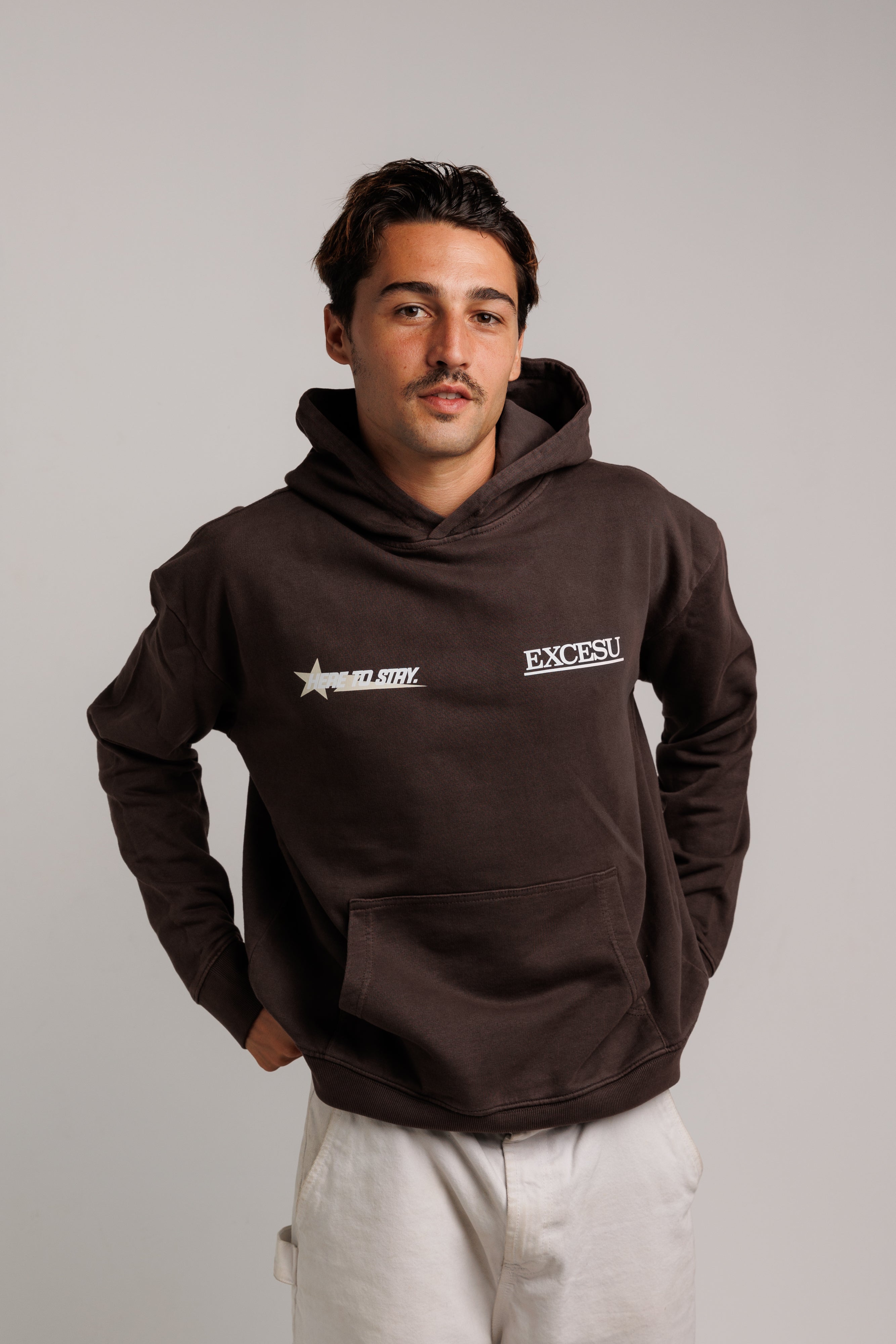 Brown Here To Stay Oversized Sweatshirt