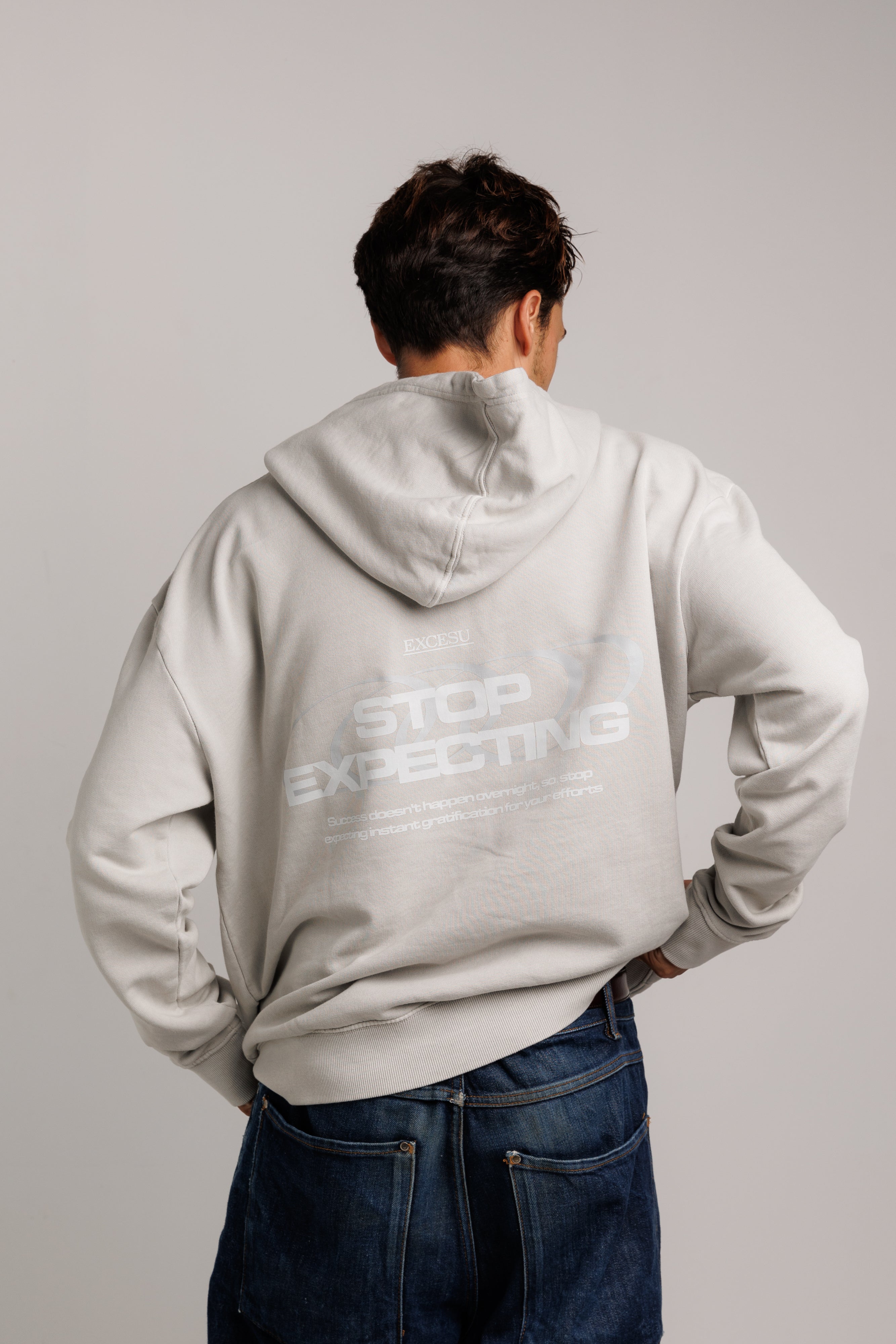 Gray Oversized Sweatshirt Stop Expecting