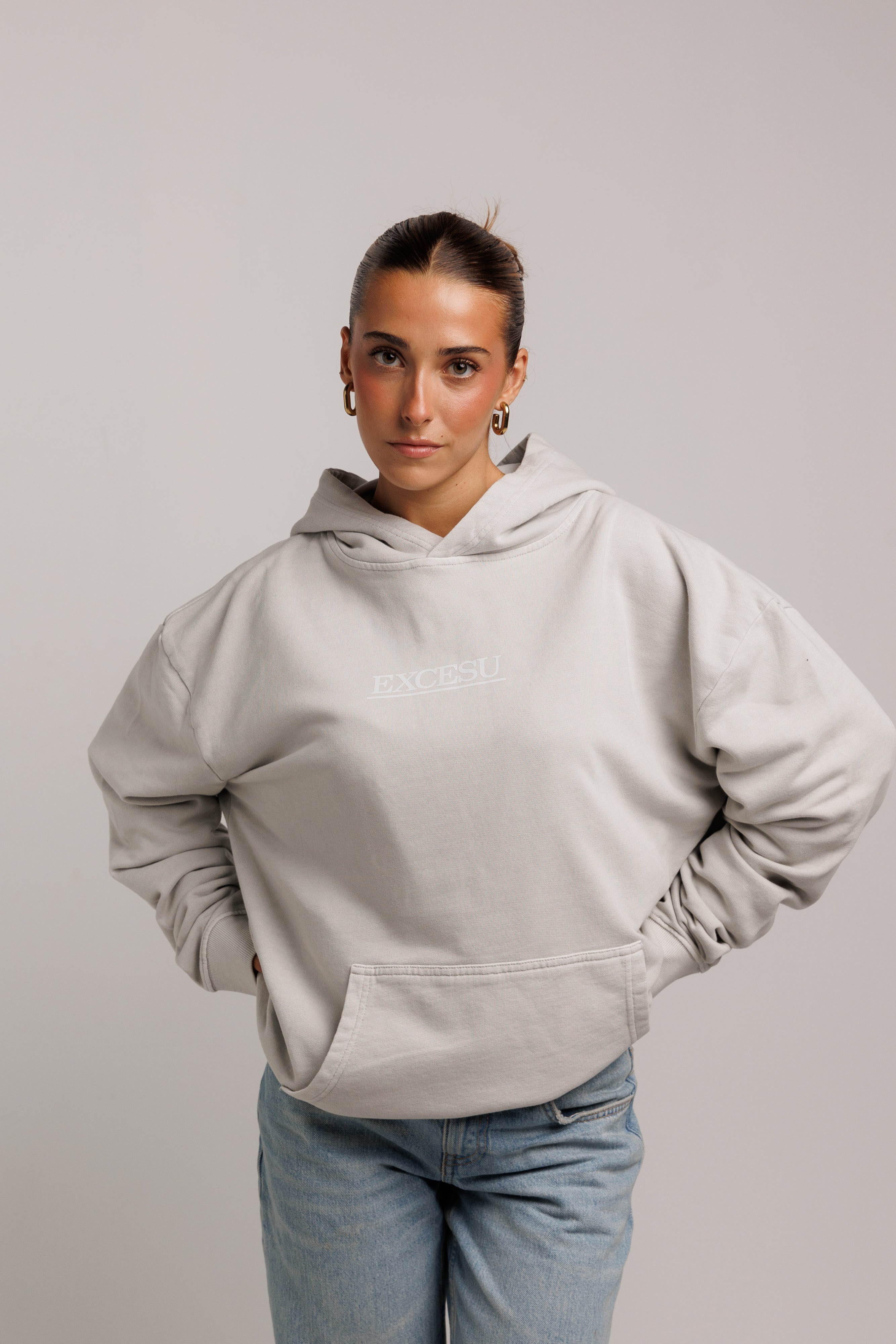Gray Oversized Sweatshirt Stop Expecting