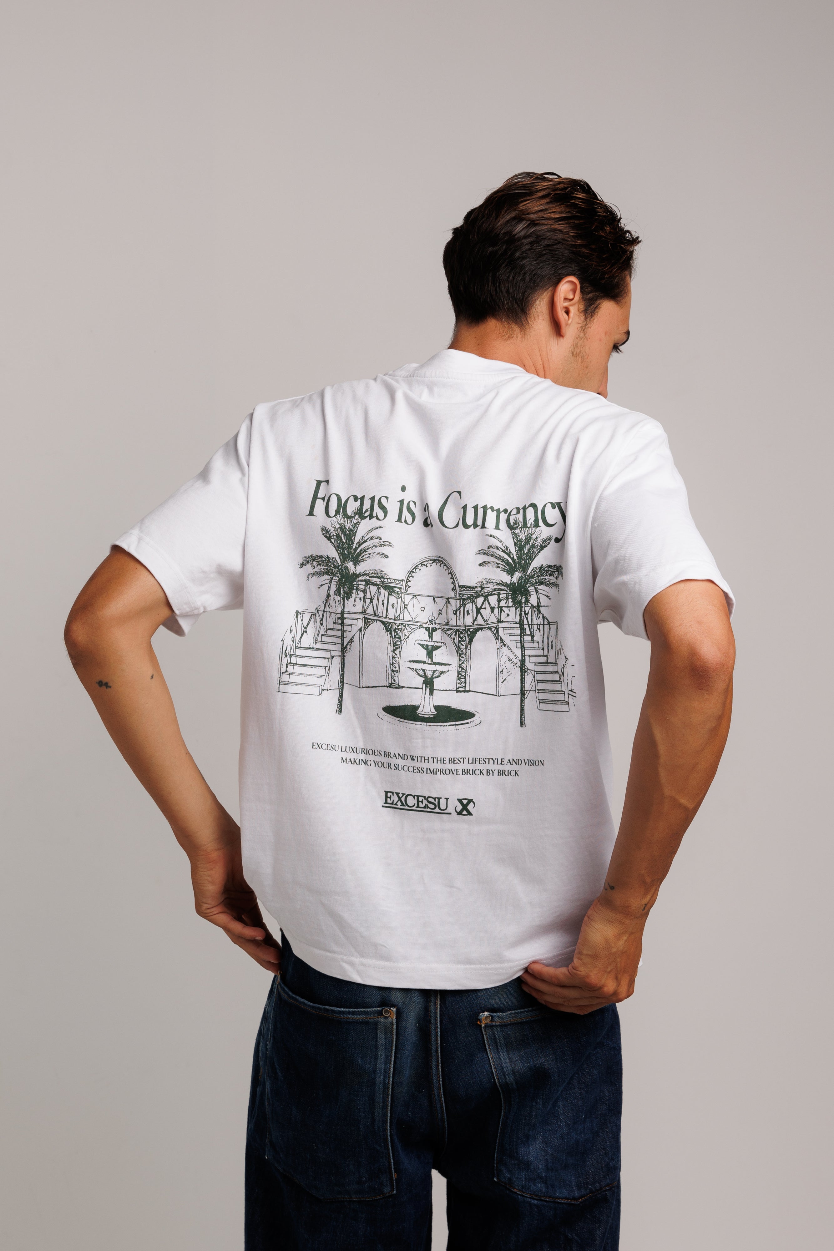 Focus is a Currency White T-shirt