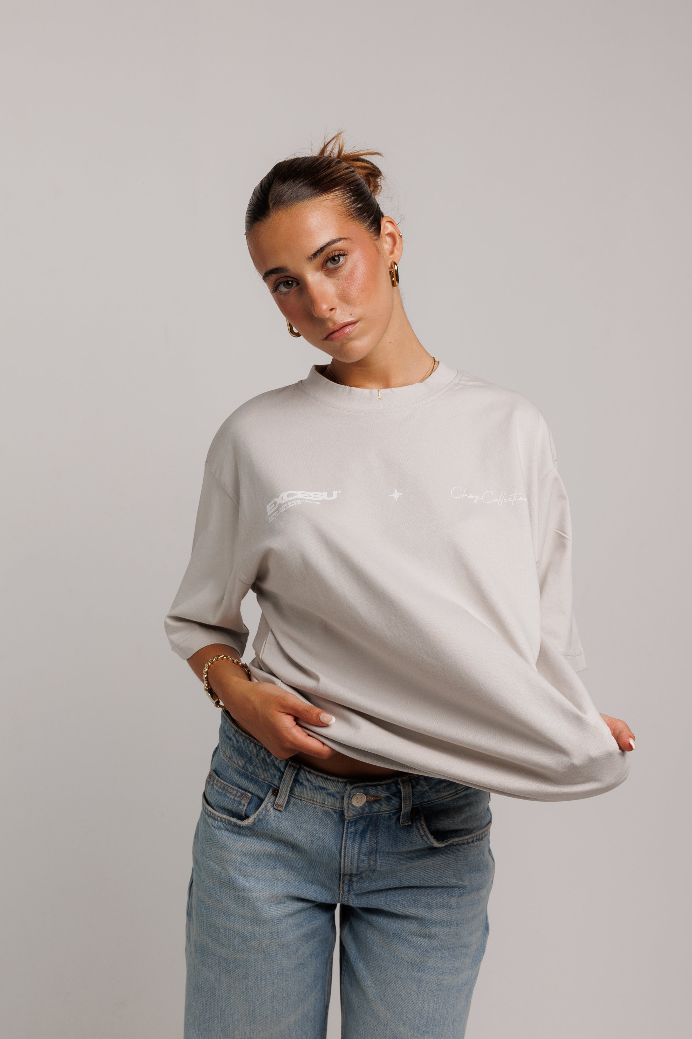 Gray Oversized Star T-shirt