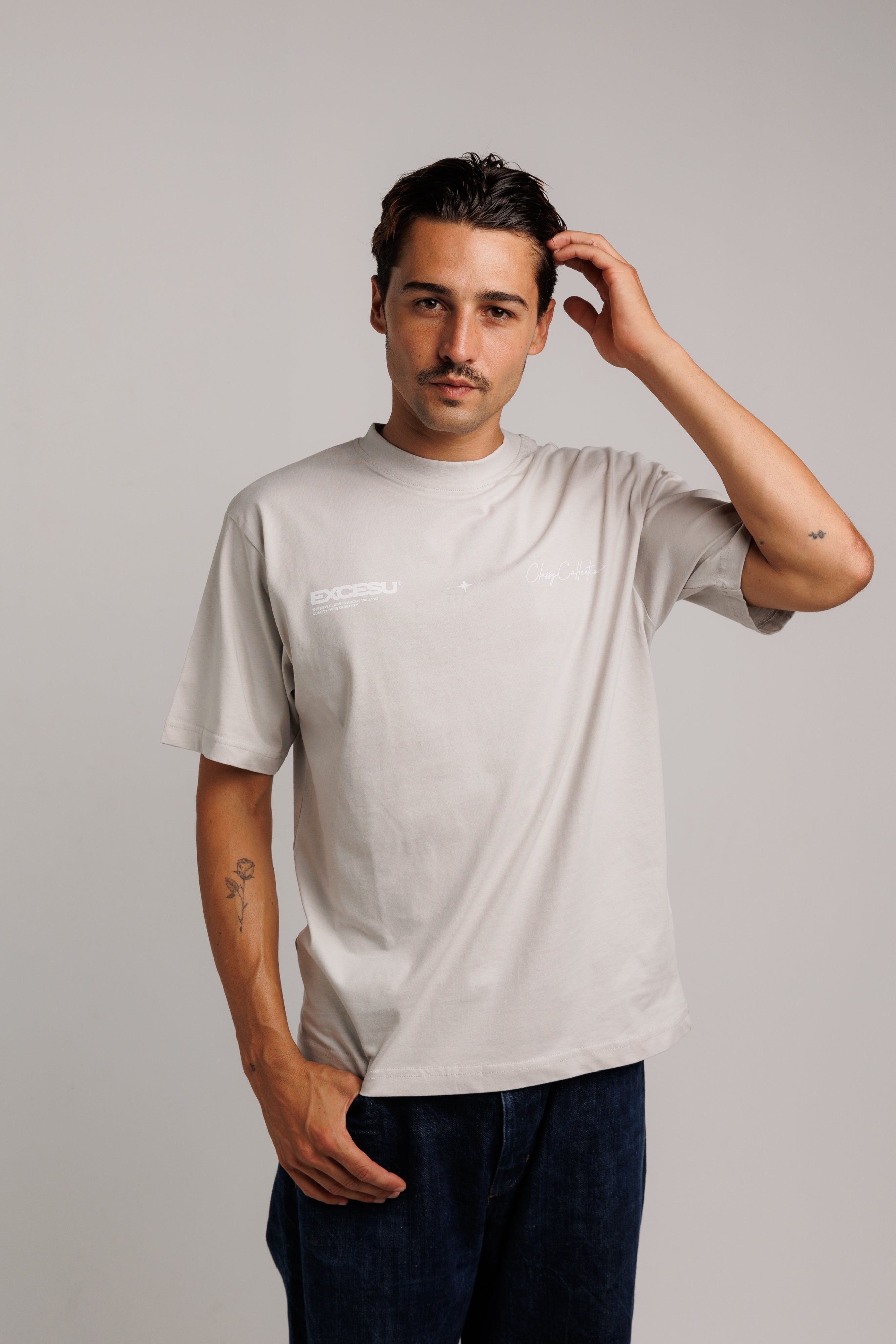 Gray Oversized Star T-shirt