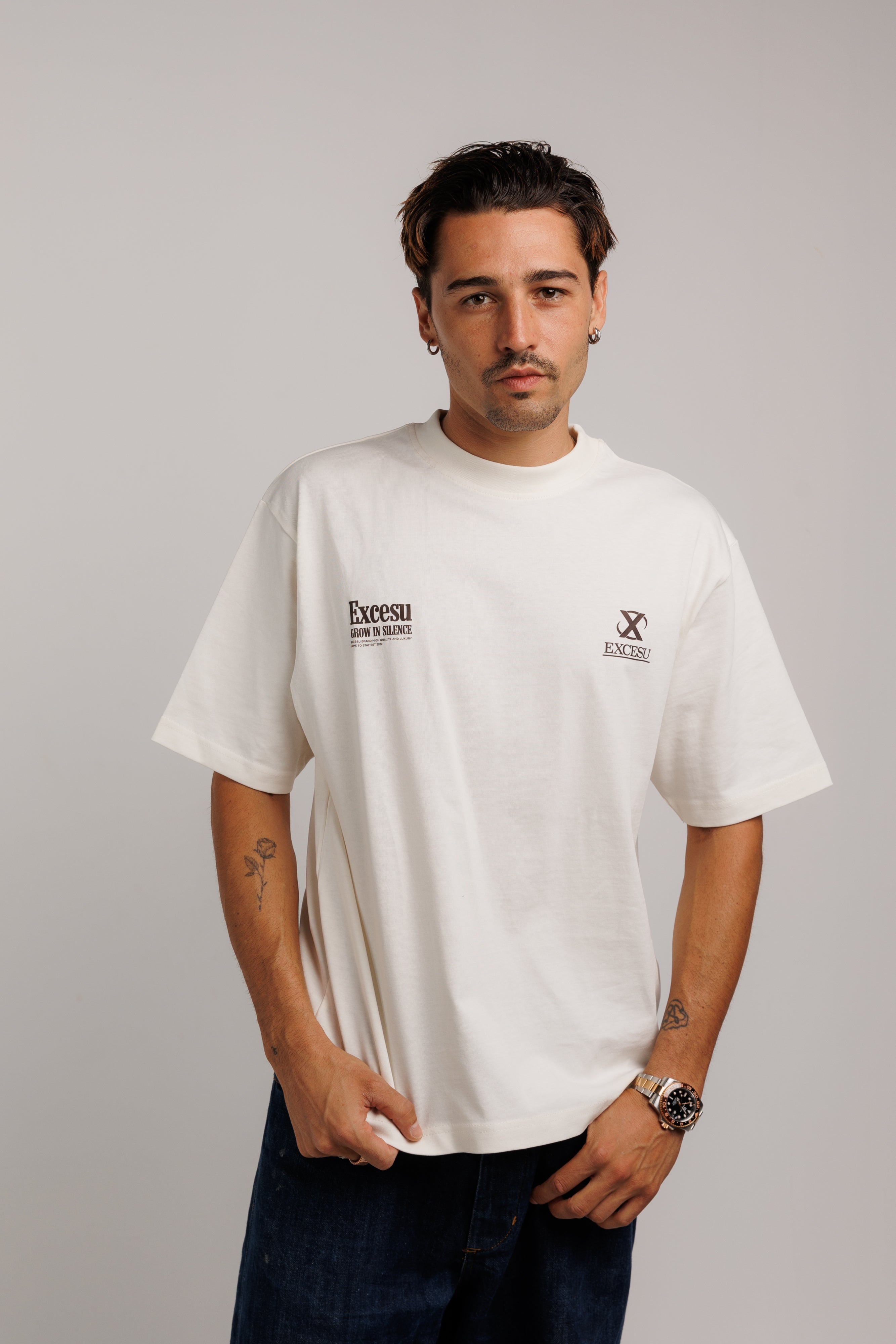 Grow In Silence Blanco Roto T-Shirt