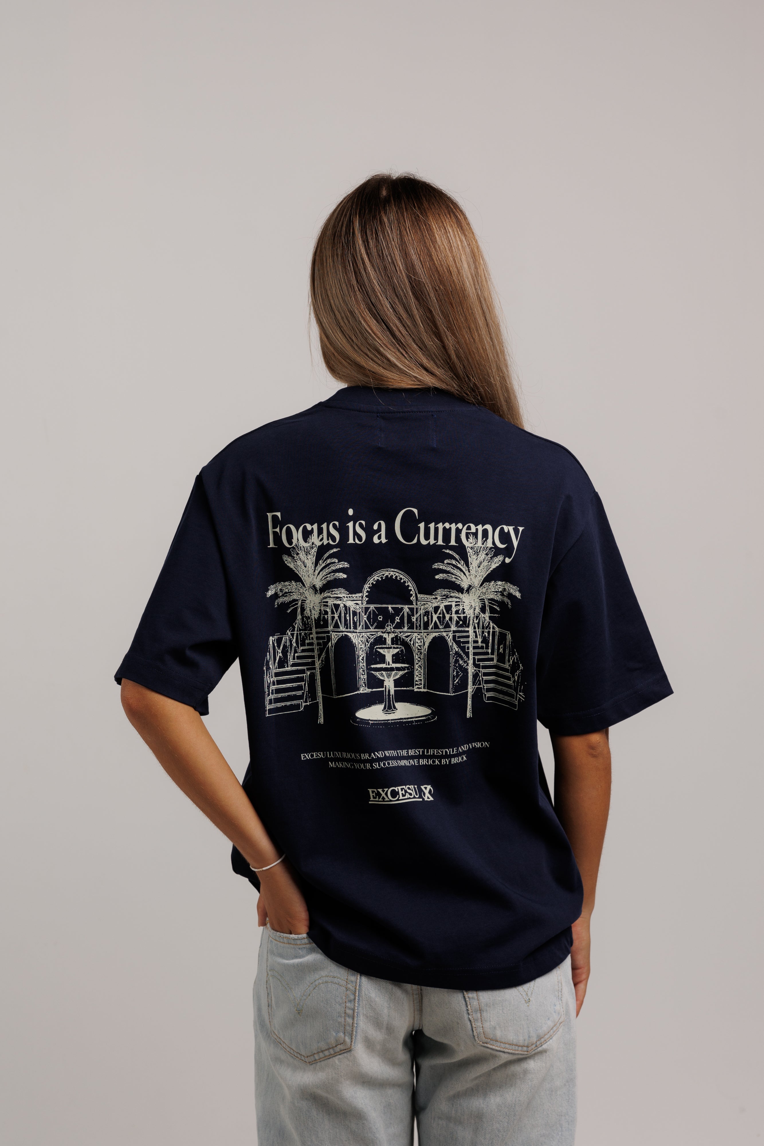 Focus is a Currency Navy T-Shirt