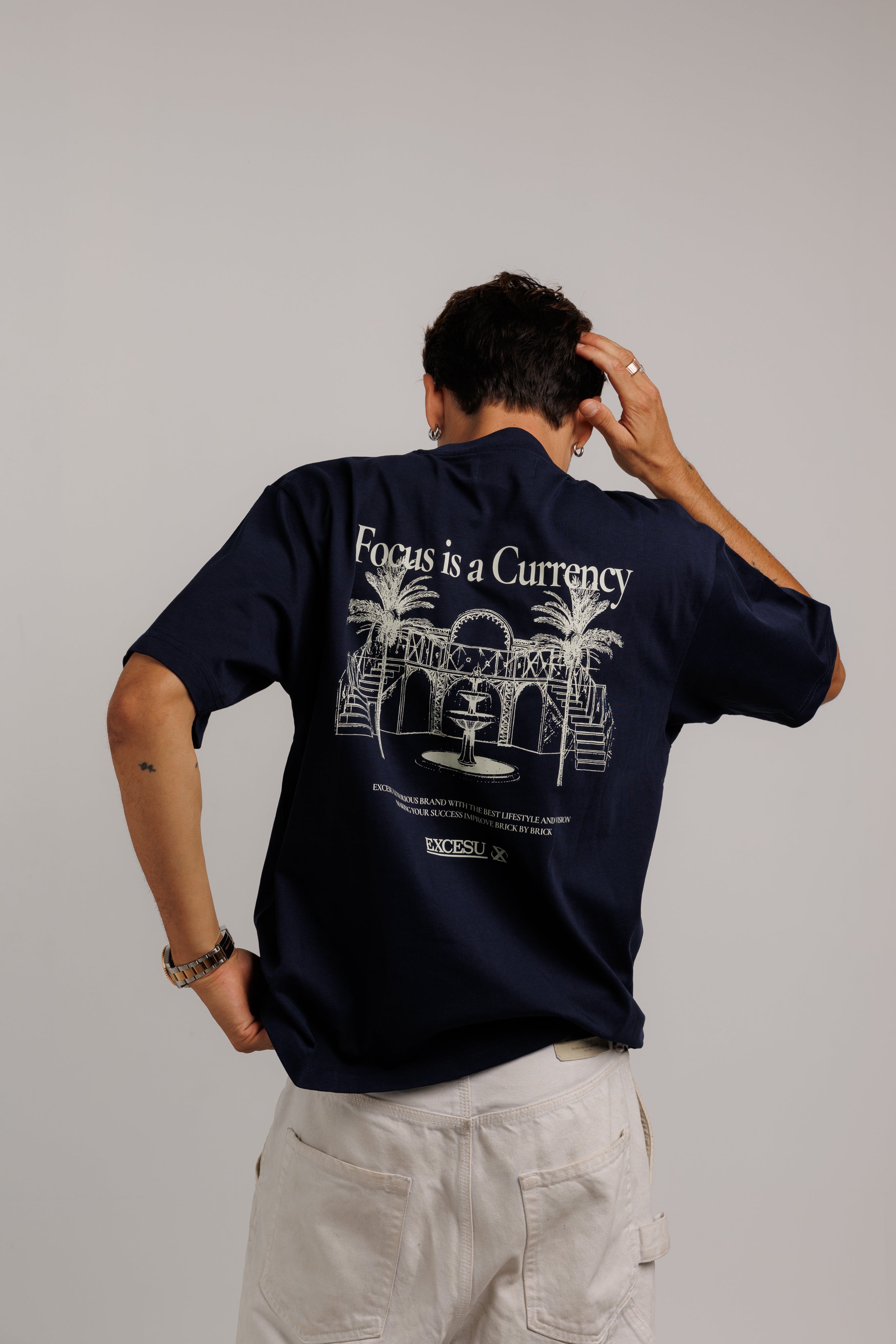 Focus is a Currency Navy T-Shirt