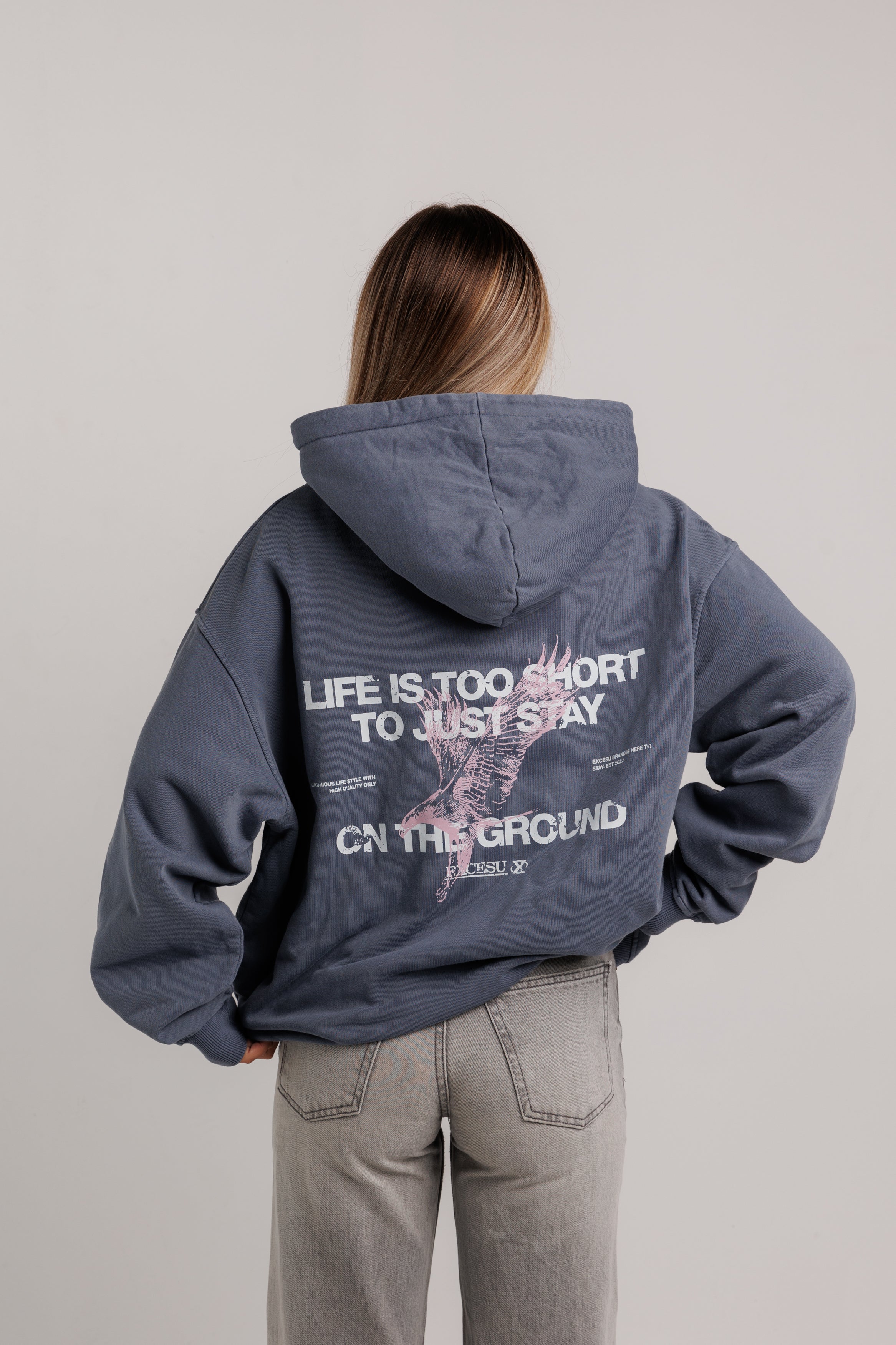 Washed Navy Eagle Hoodie