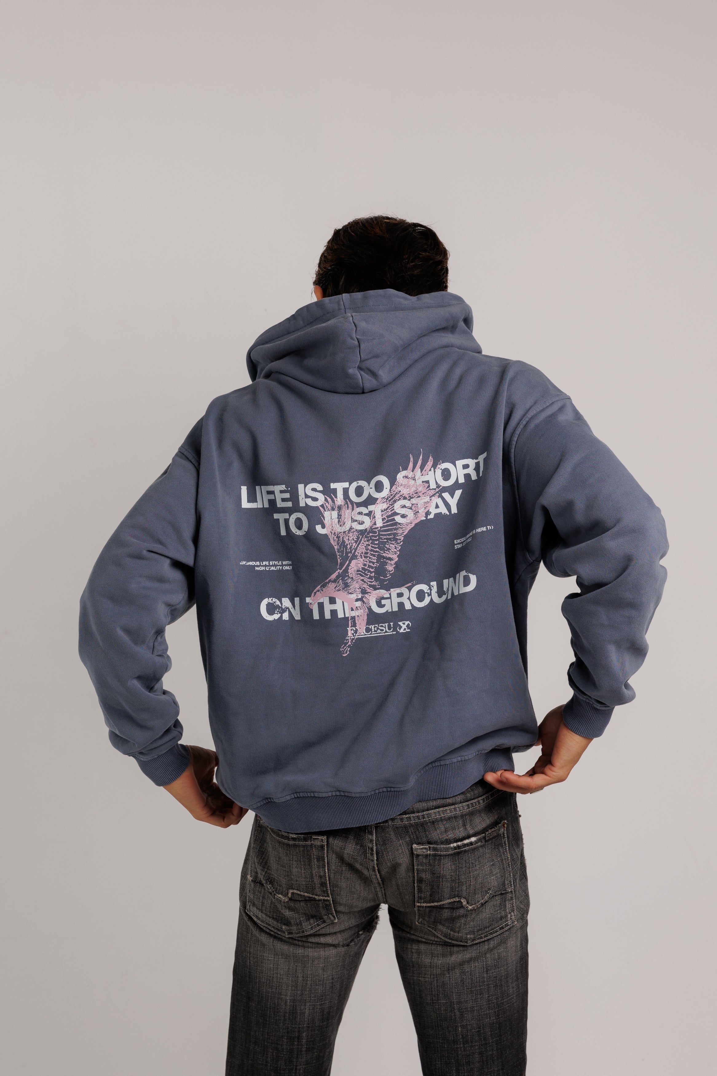 Washed Navy Eagle Hoodie