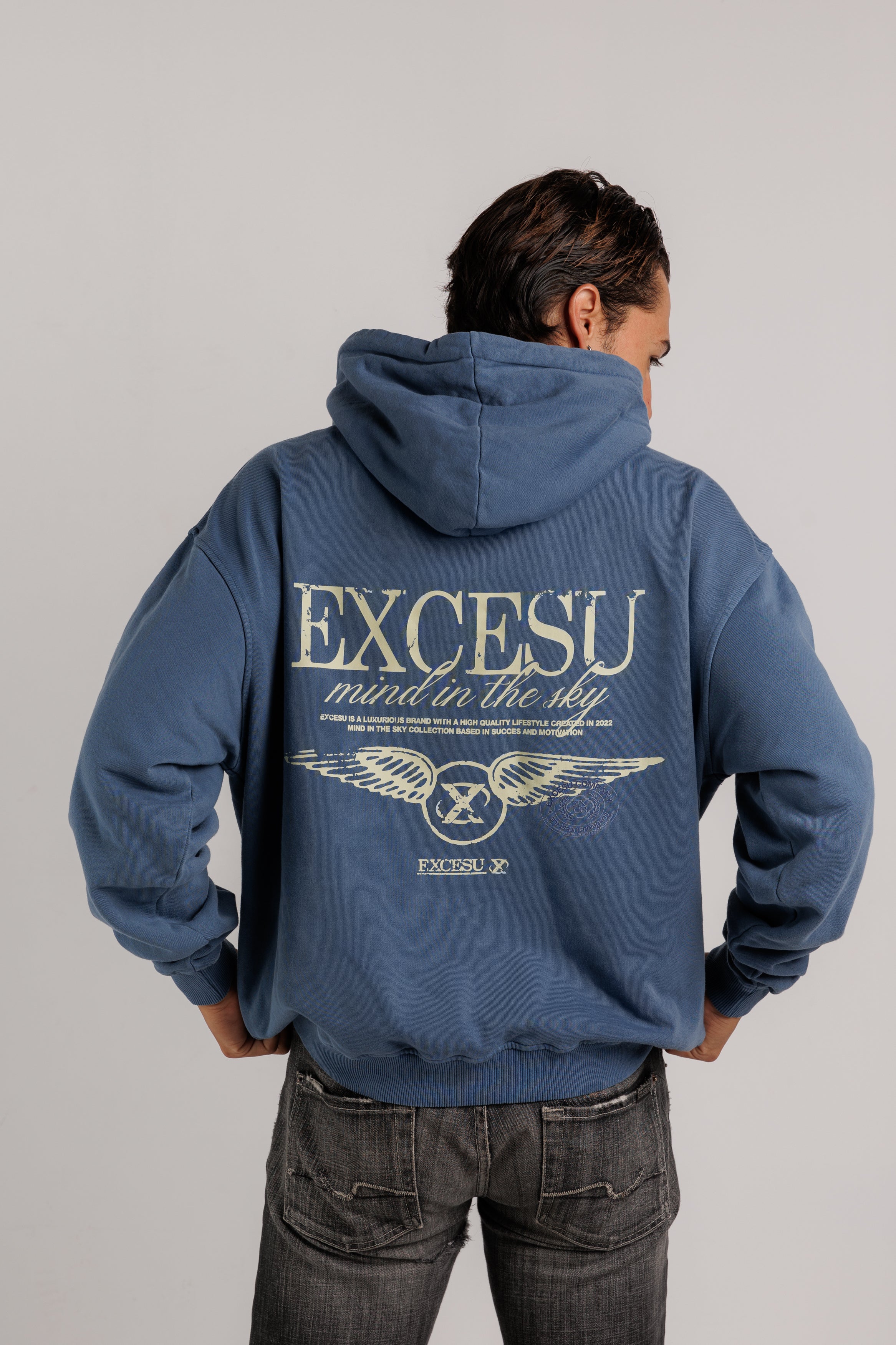 Teal Mind in the Sky Hoodie