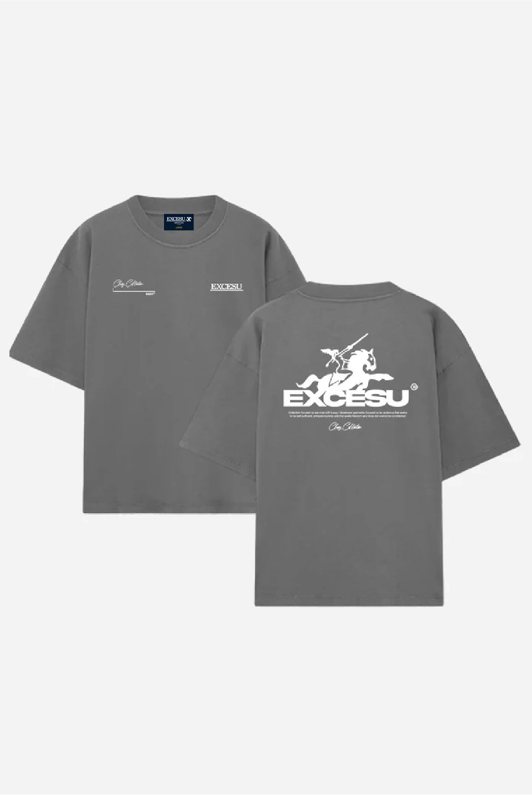 Horse Grey Oversized T-Shirt