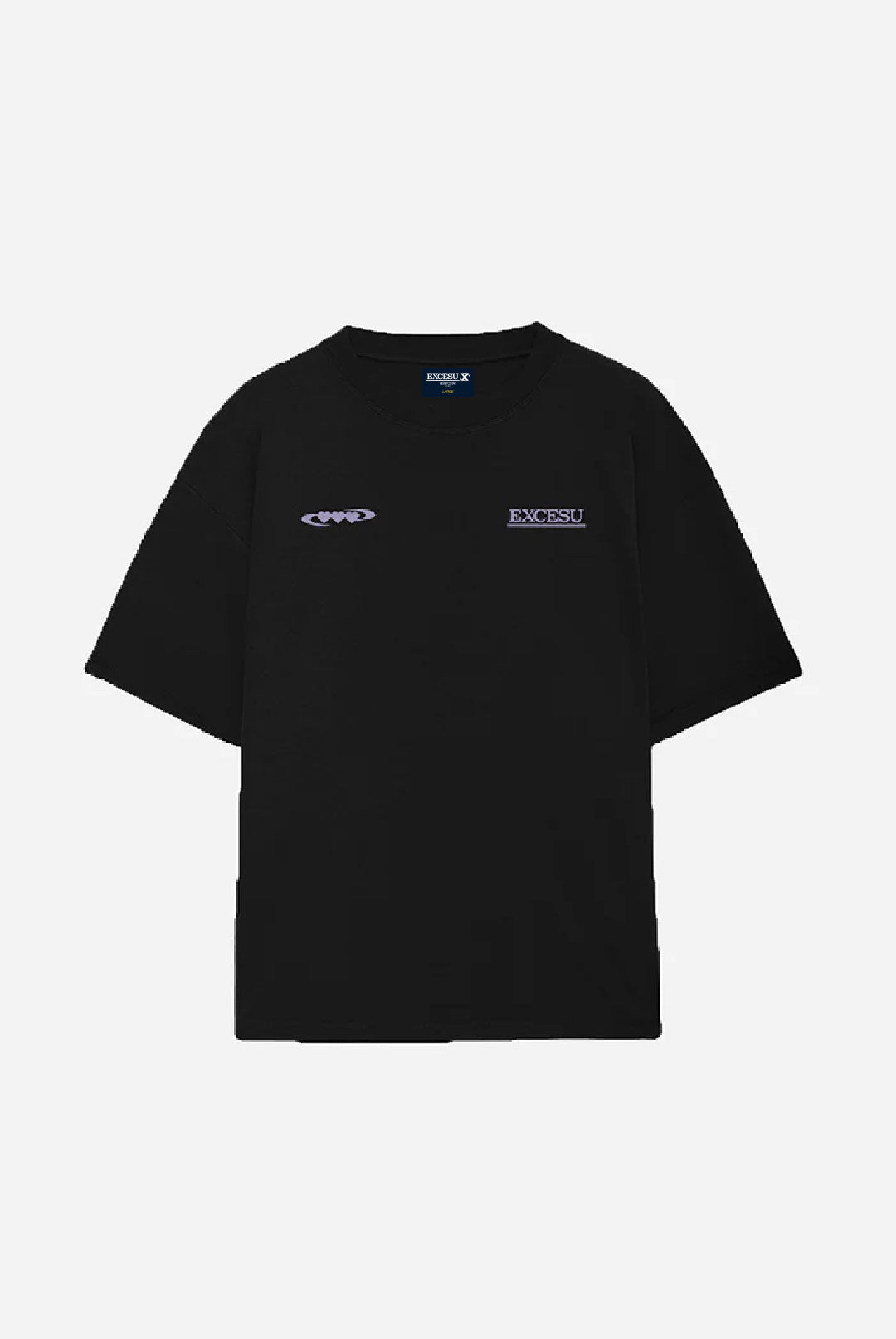 Black Oversized Valentine's Day T-shirt