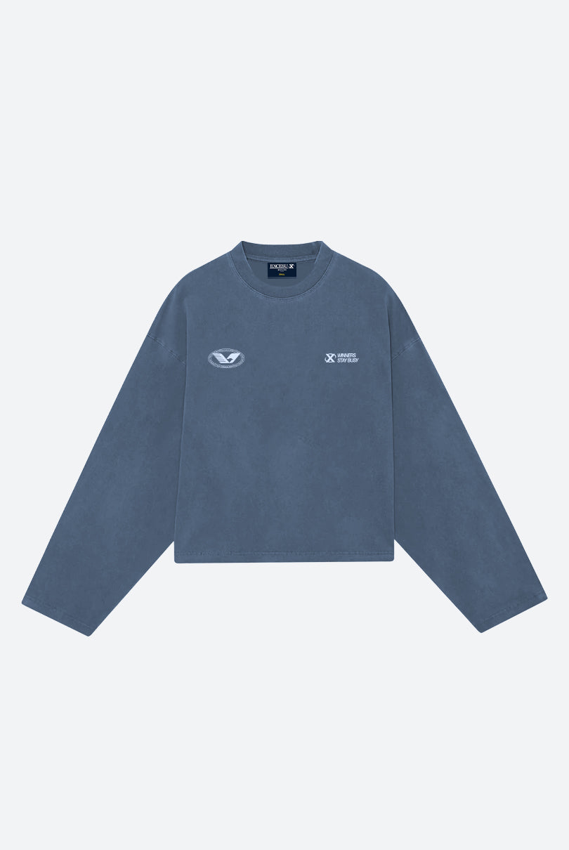 Crewneck Aviation Washed Blue