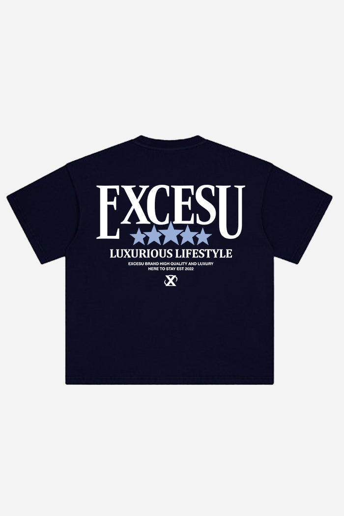 Luxury Stars Navy Blue T-Shirt