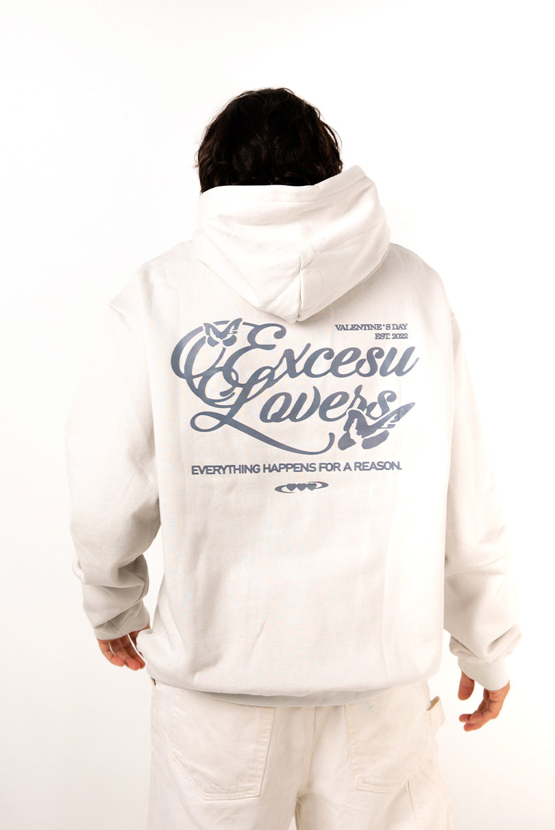 Sudadera Gris Roto San Valentin Oversized Excesu