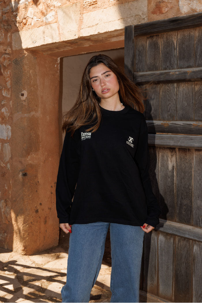 Longsleeve Grow In Silence Negro