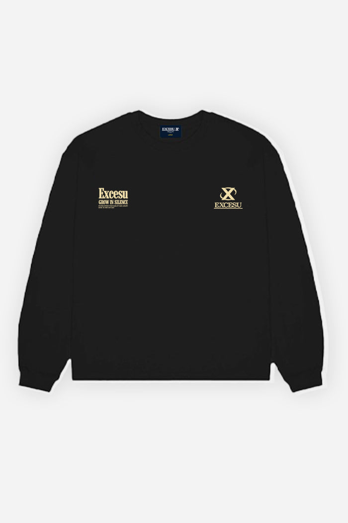 Black Grow In Silence Longsleeve