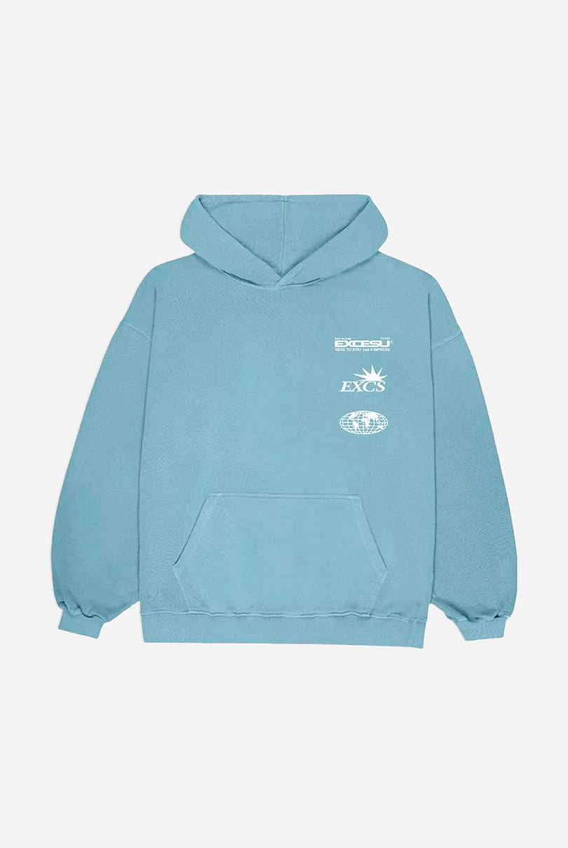Sudadera Azul Global Oversized Excesu