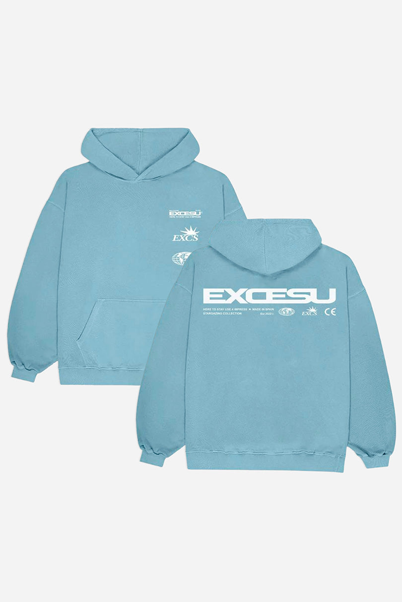 Sudadera Azul Global Oversized Excesu