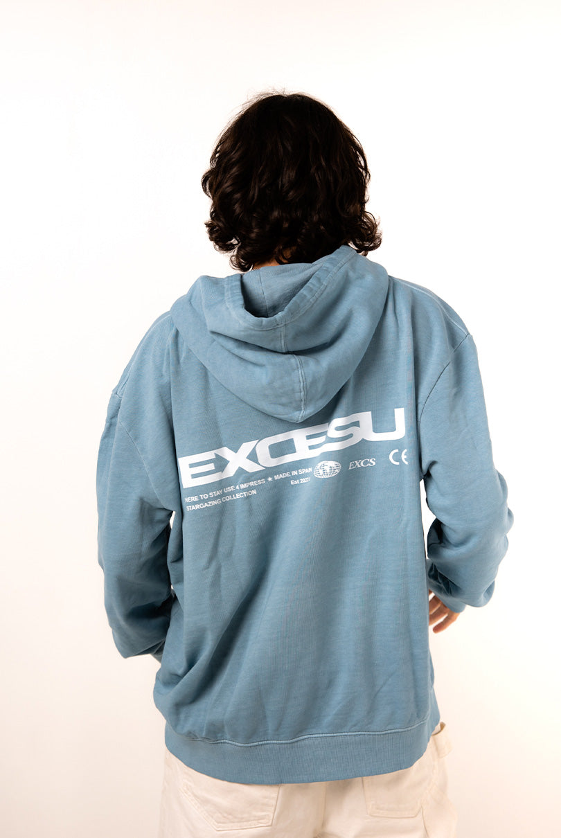 Sudadera Azul Global Oversized Excesu