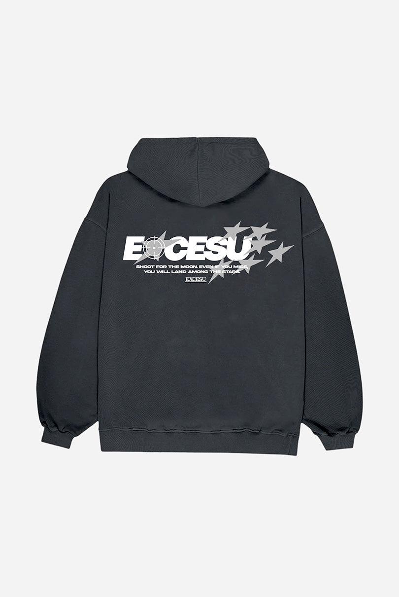 Sudadera Negra Shoot For The Moon Excesu