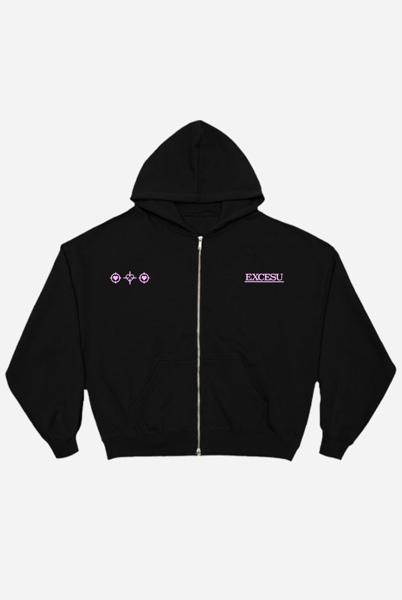 Condemned to Cry Black Zip-Up Hoodie
