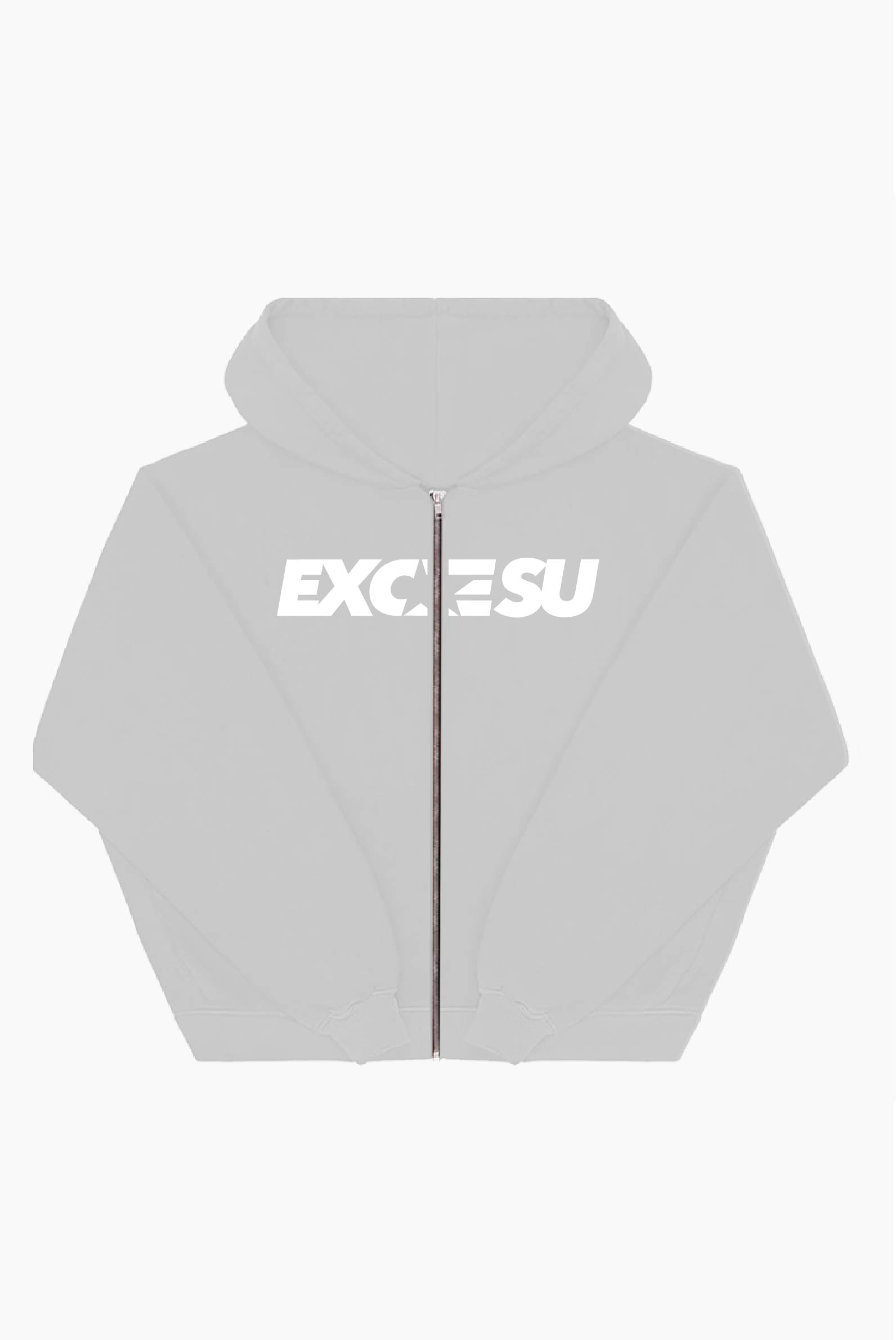 Light Grey Washed Stars Zip-Up