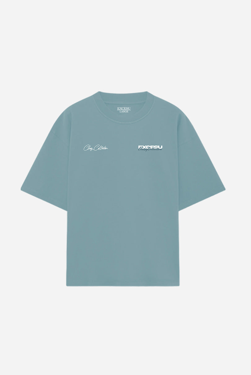 Camiseta Oversized Classy Teal Excesu