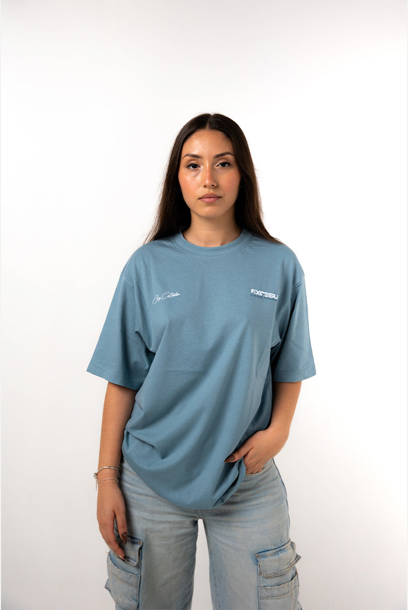 Camiseta Oversized Classy Teal Excesu