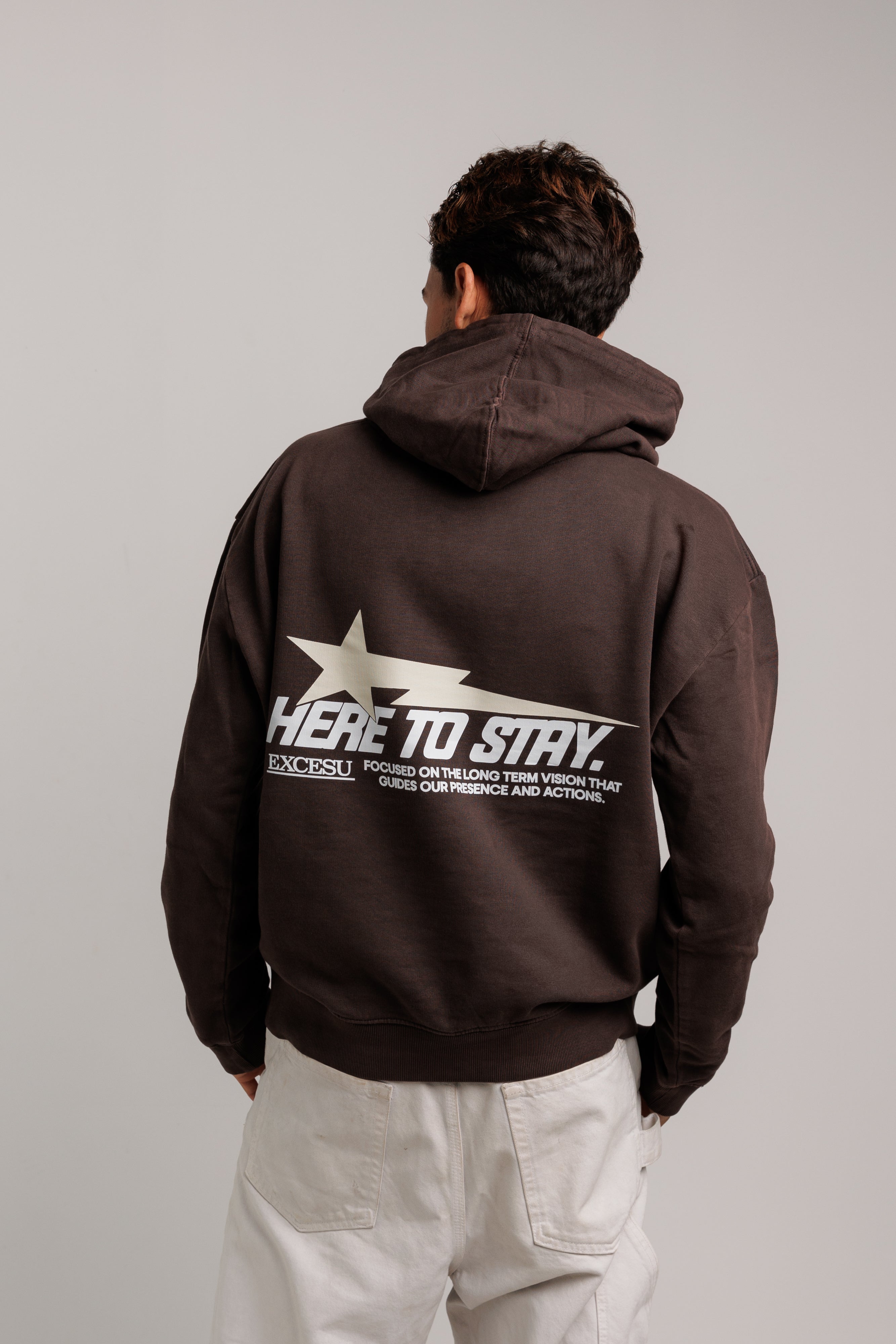 Brown Here To Stay Oversized Sweatshirt