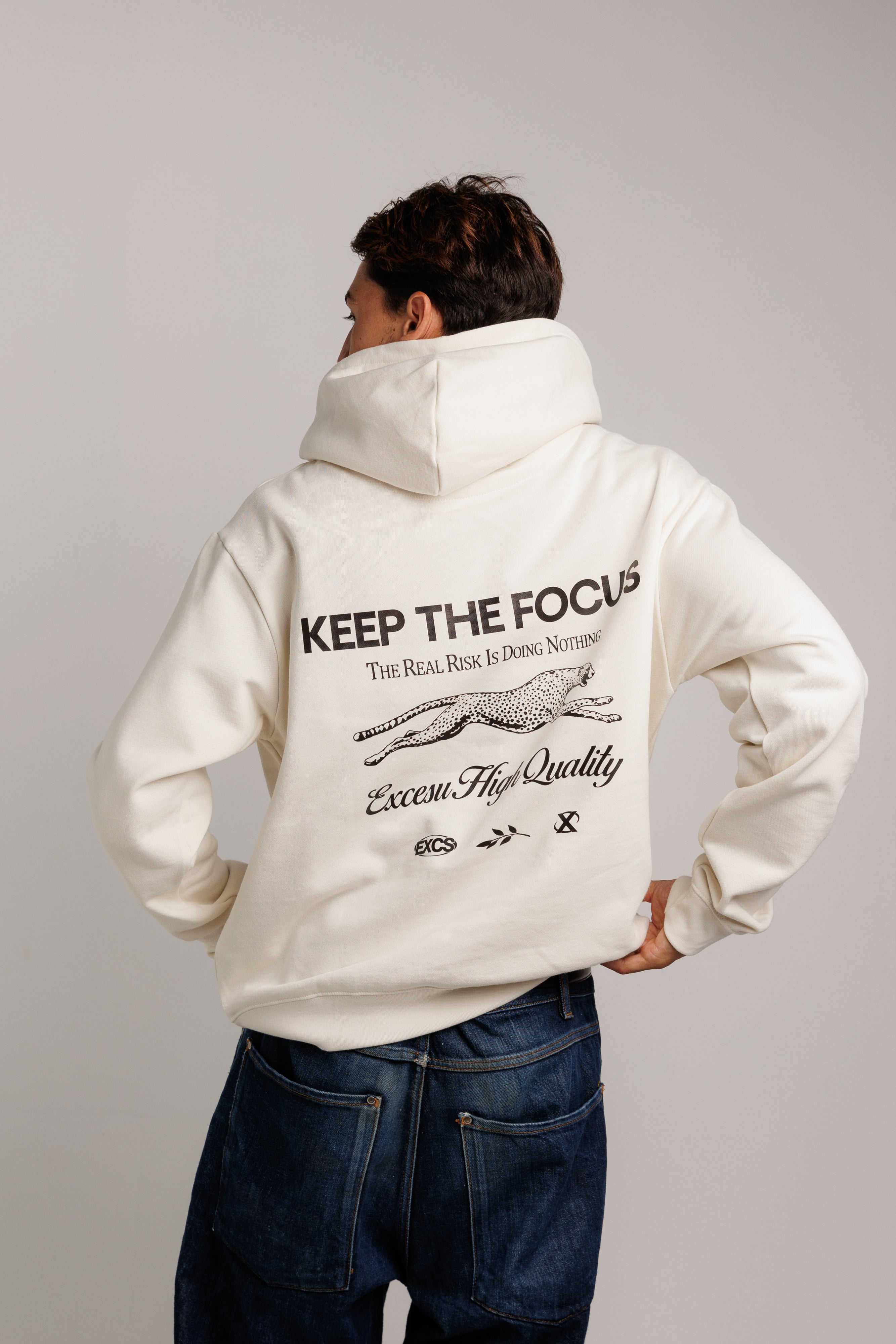 Keep The Focus Beige Sweatshirt