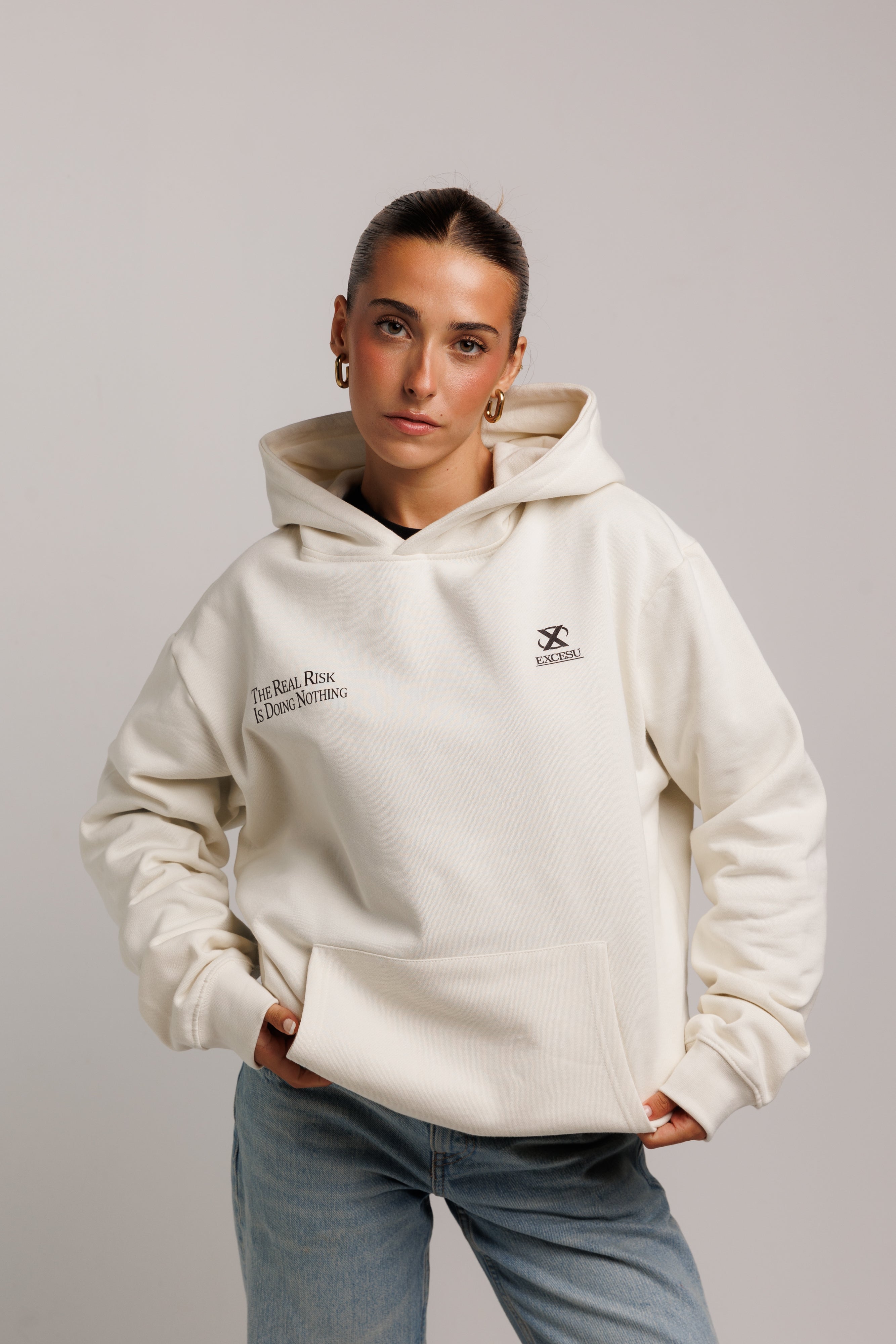 Keep The Focus Beige Sweatshirt 