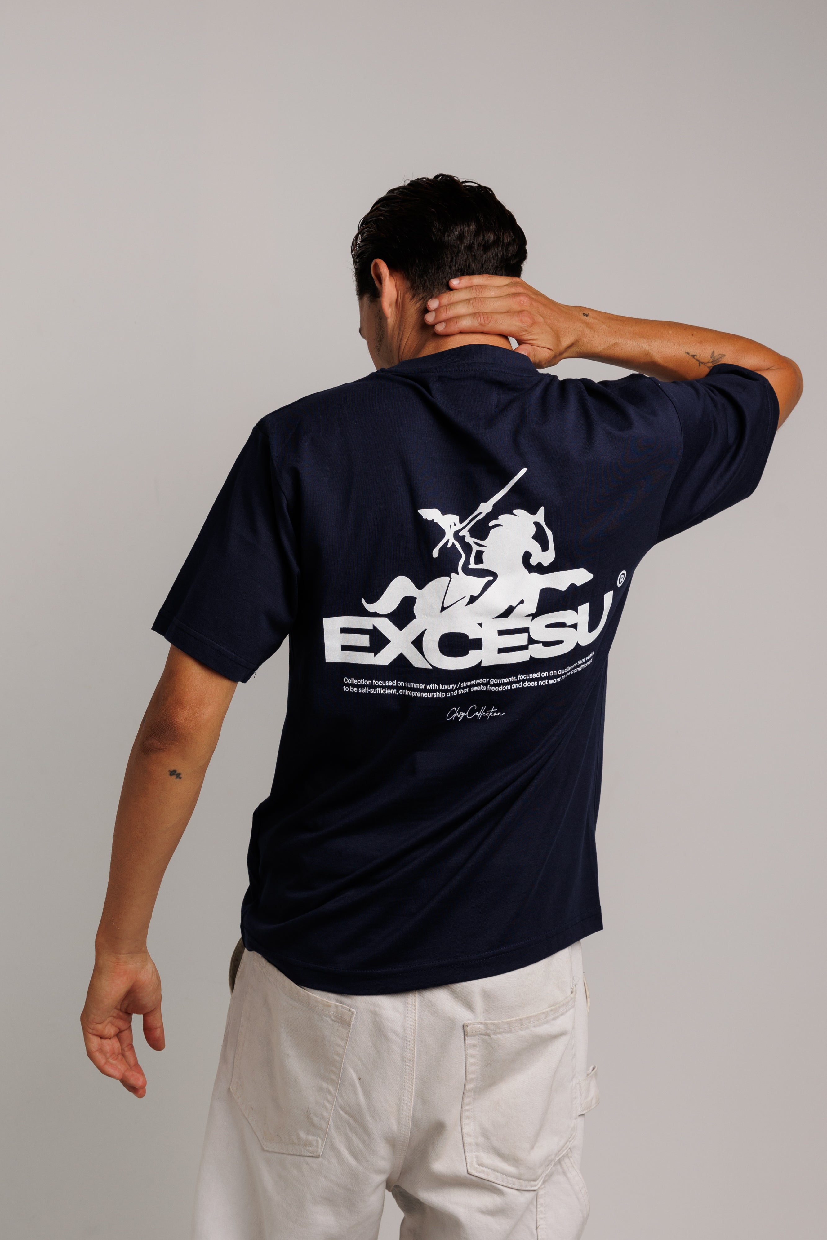 Blue Oversized Horse T-Shirt