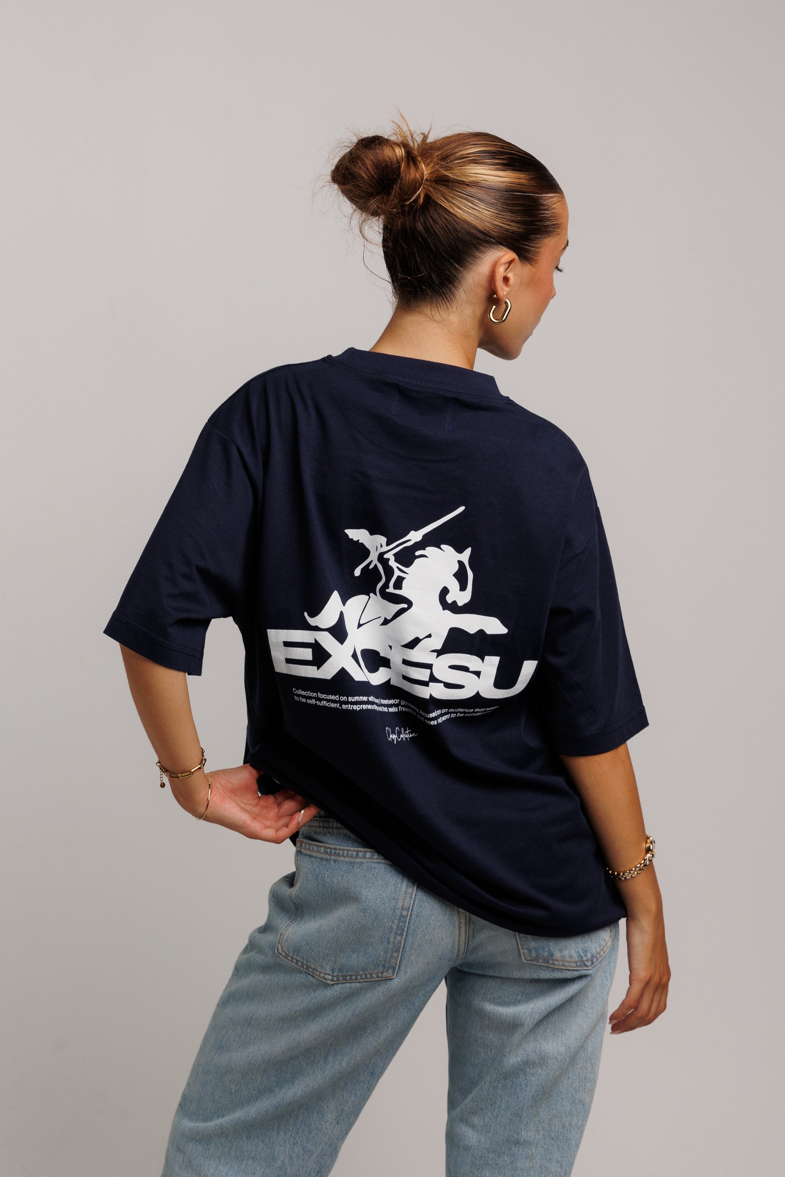 Blue Oversized Horse T-Shirt