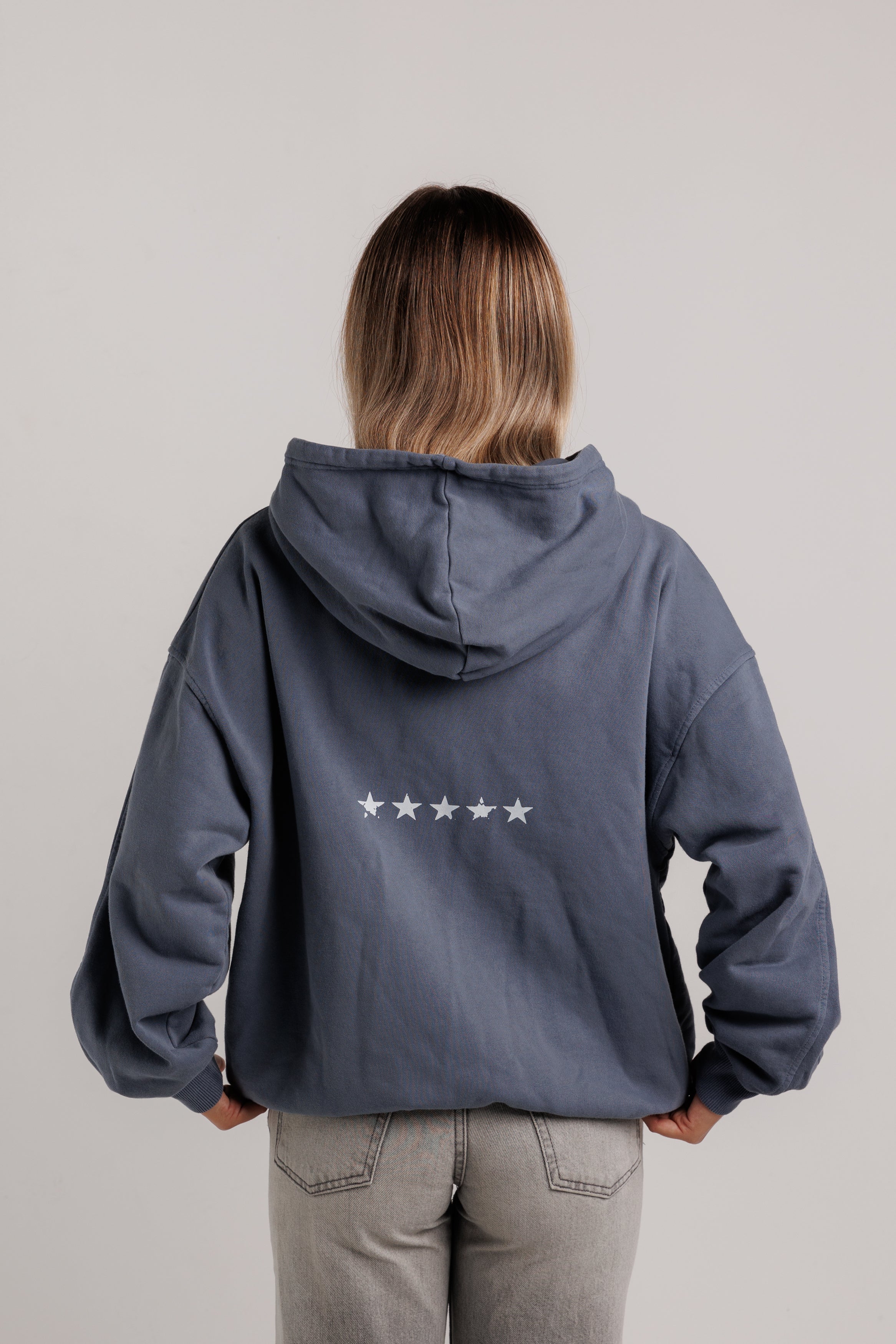 Navy Washed Stars Zip-Up
