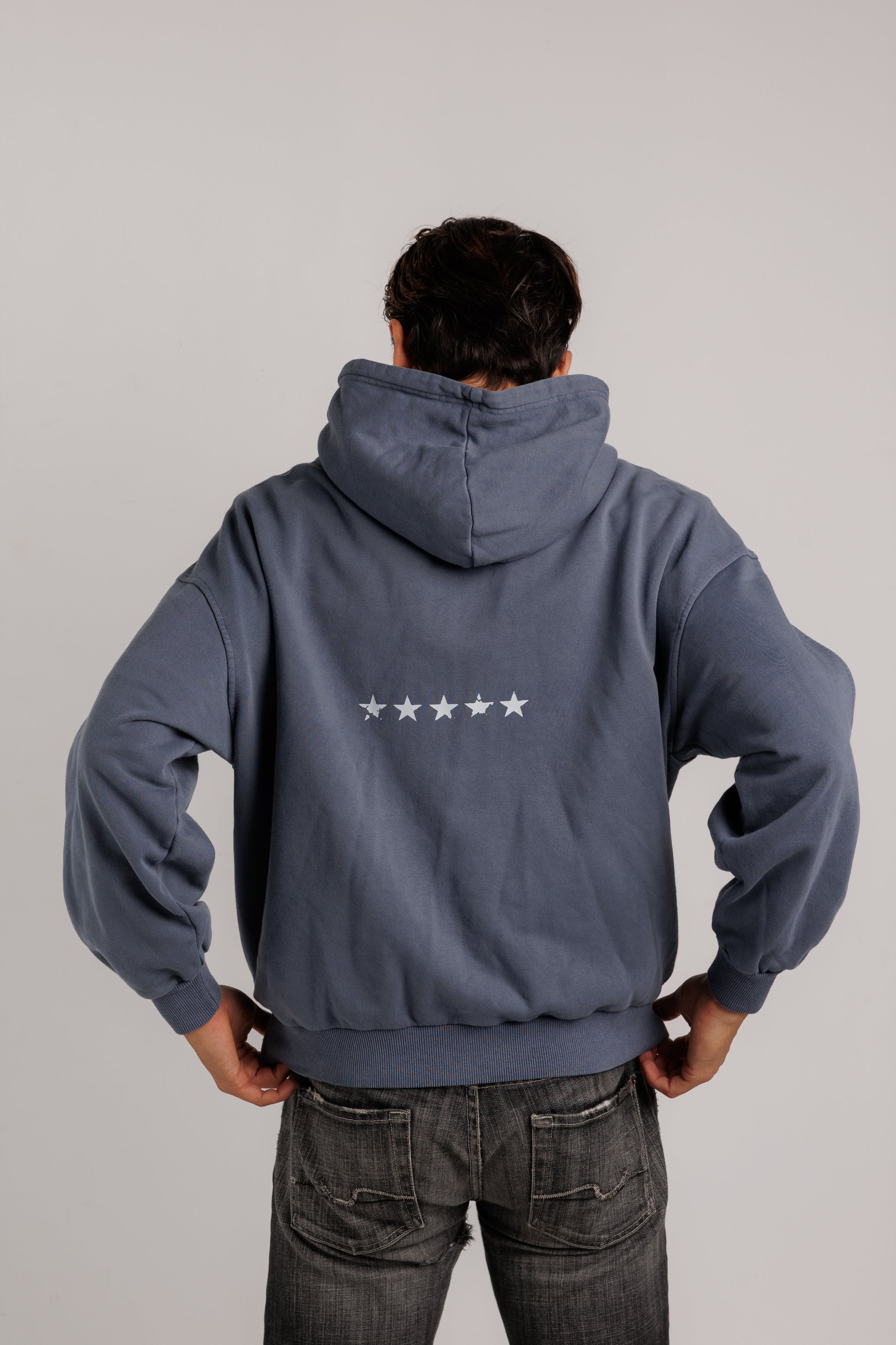Navy Washed Stars Zip-Up