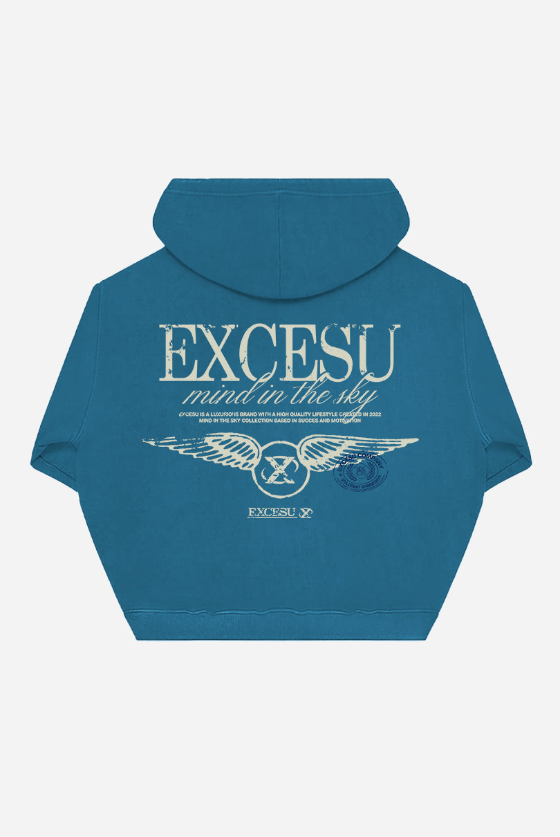 Teal Mind in the Sky Hoodie