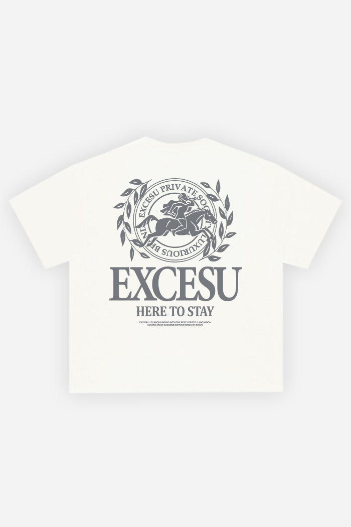 Camiseta Horse Crown Blanco Roto