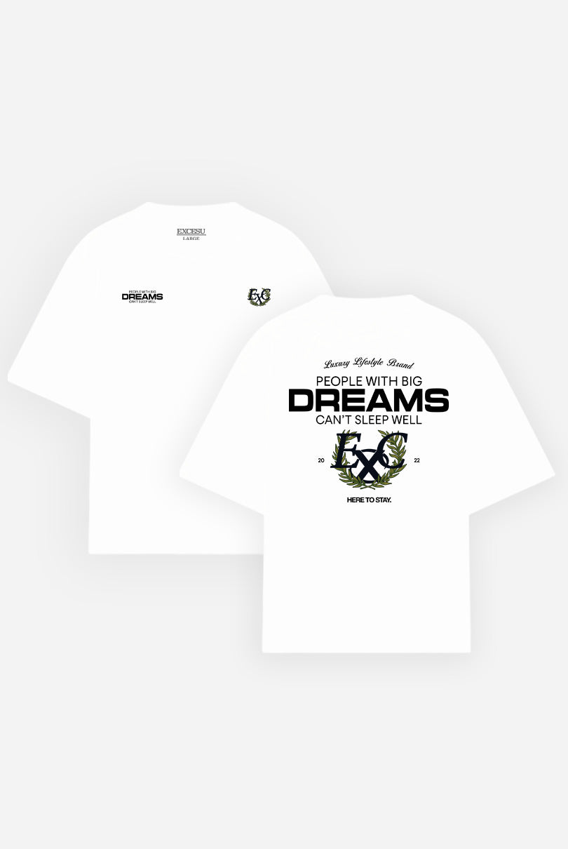 Camiseta Blanca Dreams Oversize Excesu