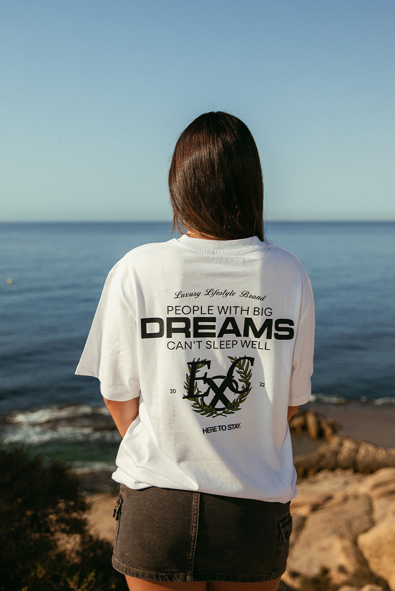 Camiseta Blanca Dreams Oversize Excesu