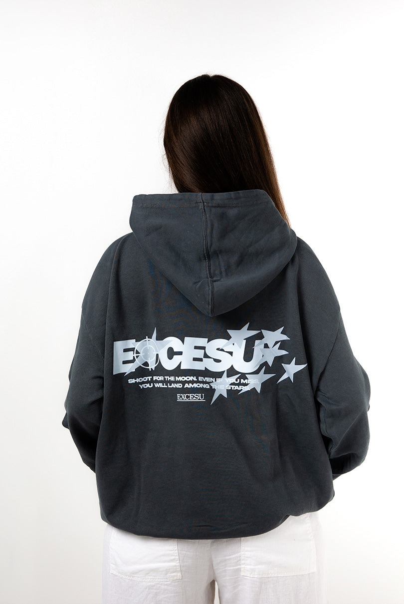 Sudadera Negra Shoot For The Moon Excesu