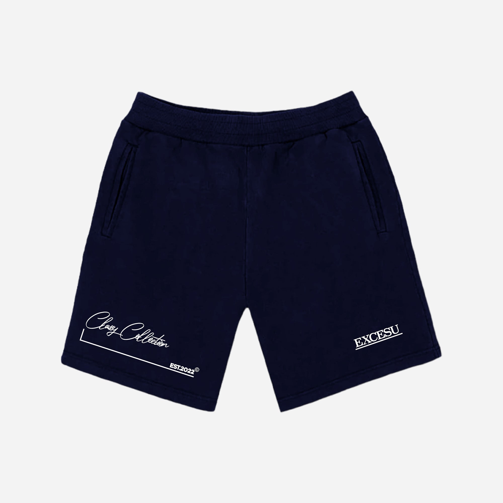 EXCESU FRENCH TERRY NAVY SHORTS Excesu