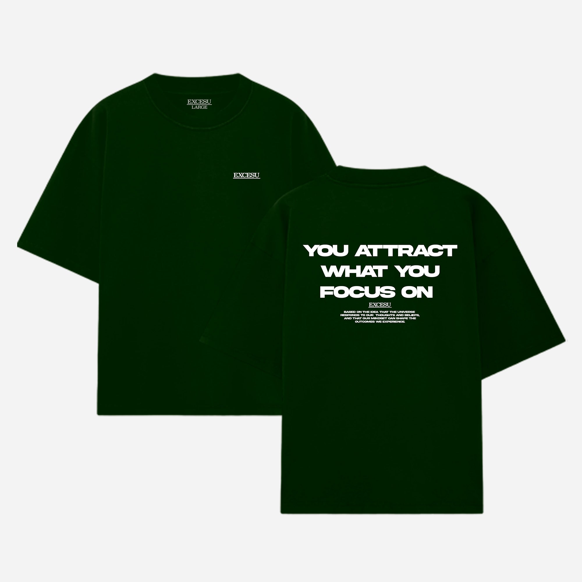 Camiseta Verde Oversized Focus On Excesu