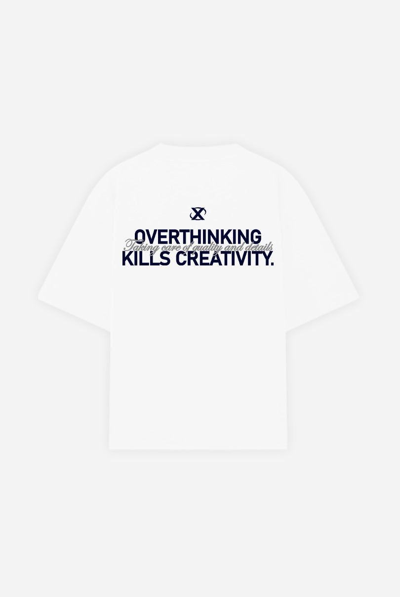 Camiseta Blanca Overthinking Excesu
