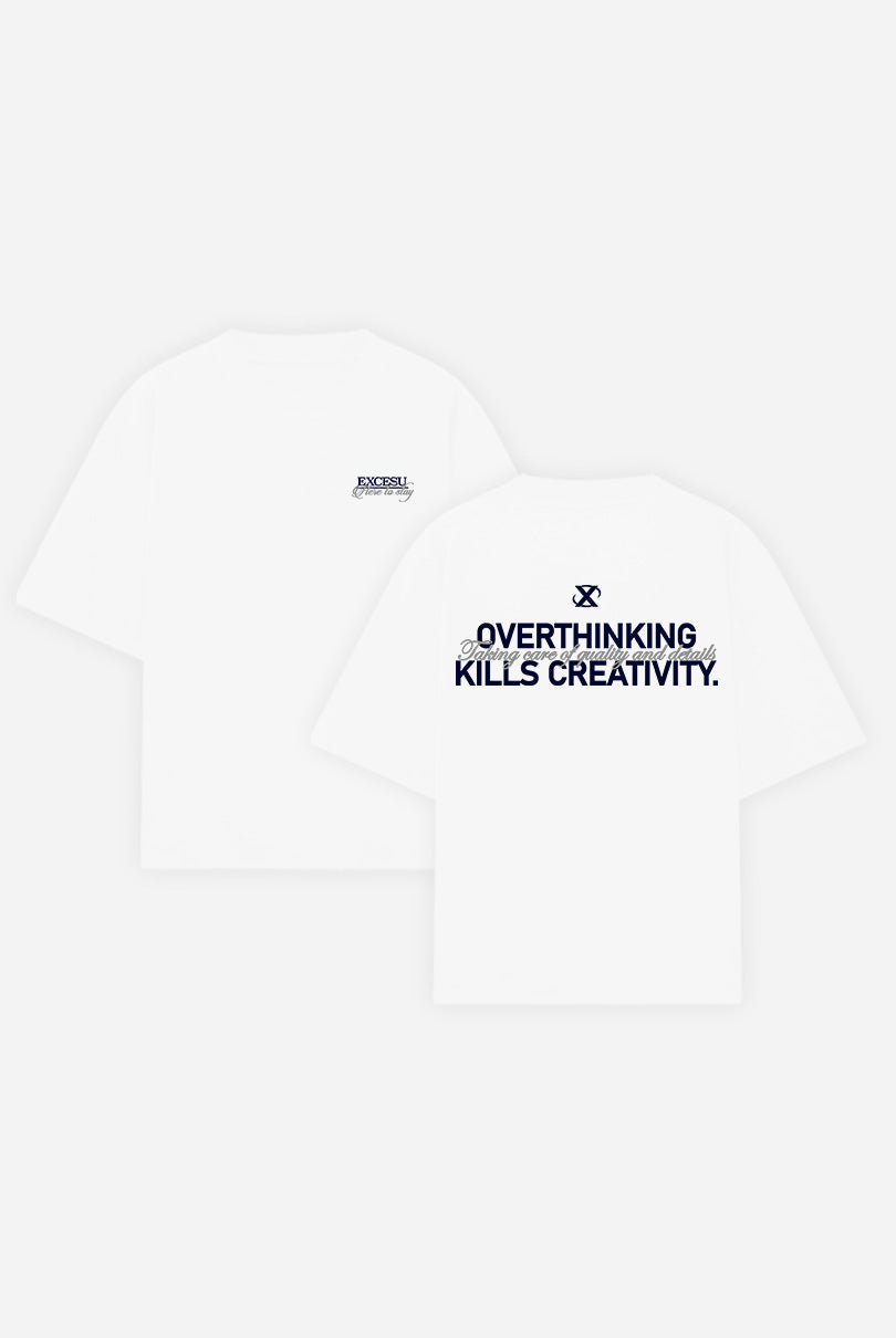 Camiseta Blanca Overthinking Excesu